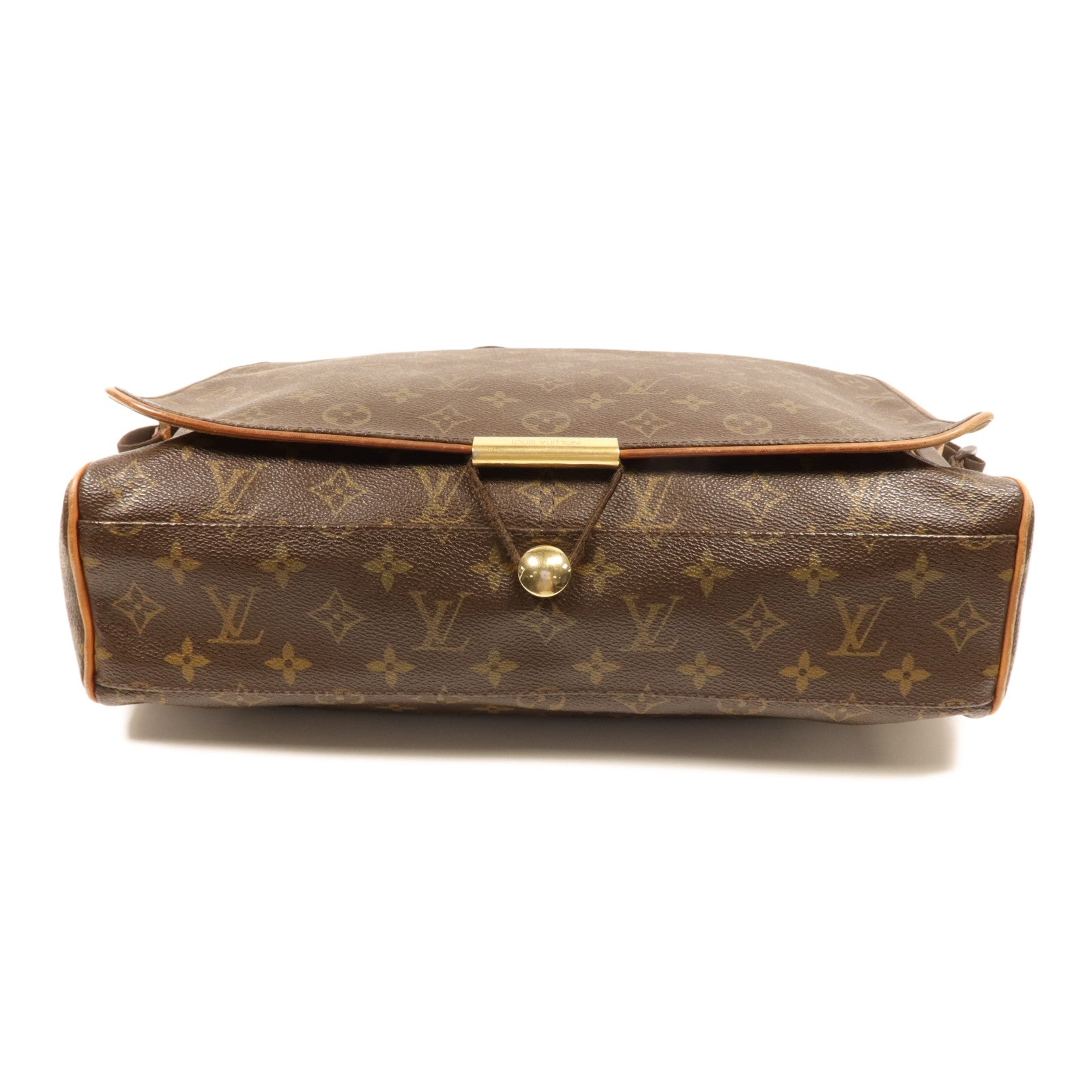 LOUIS VUITTON Monogram Abbesses金扣肩背袋棕色