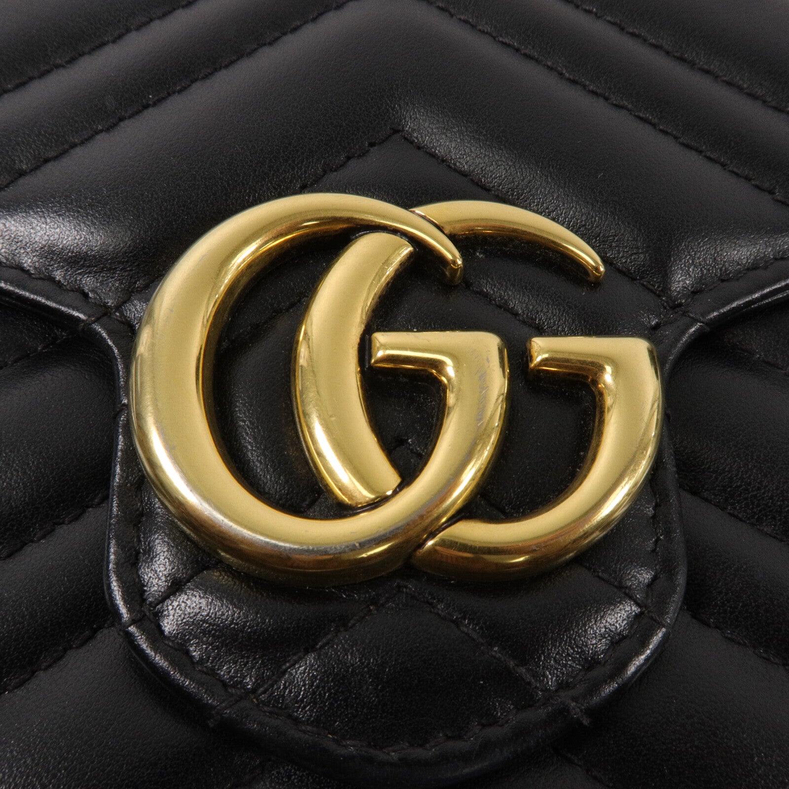 GUCCI 牛皮皮革GG Marmont鏈帶肩背袋