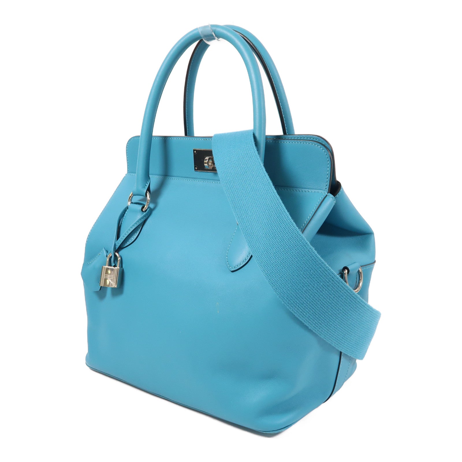 HERMES Swift皮革Toolbox 26銀扣手挽肩背兩用袋