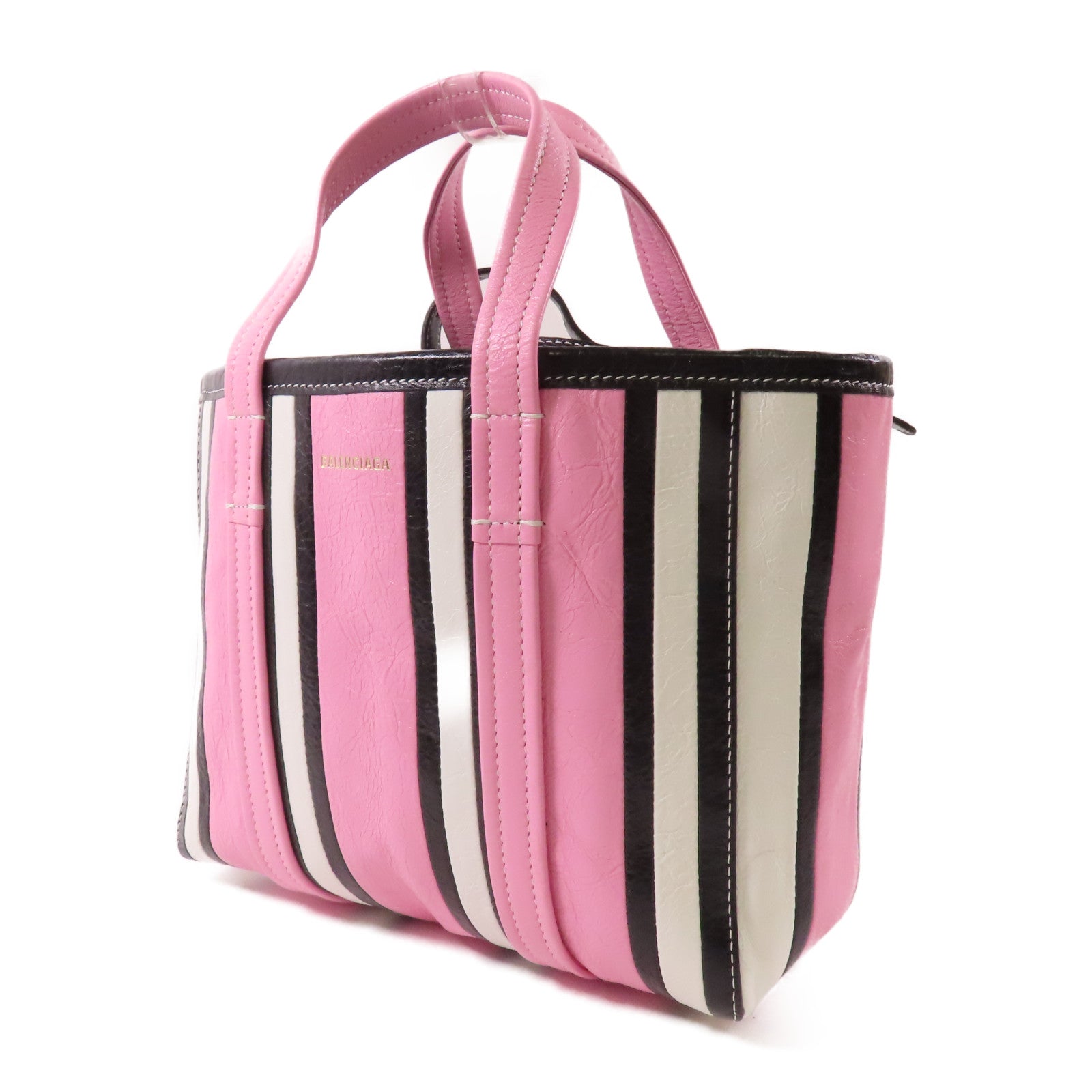 BALENCIAGA 牛皮皮革Barbes Bag銀扣手挽肩背兩用袋