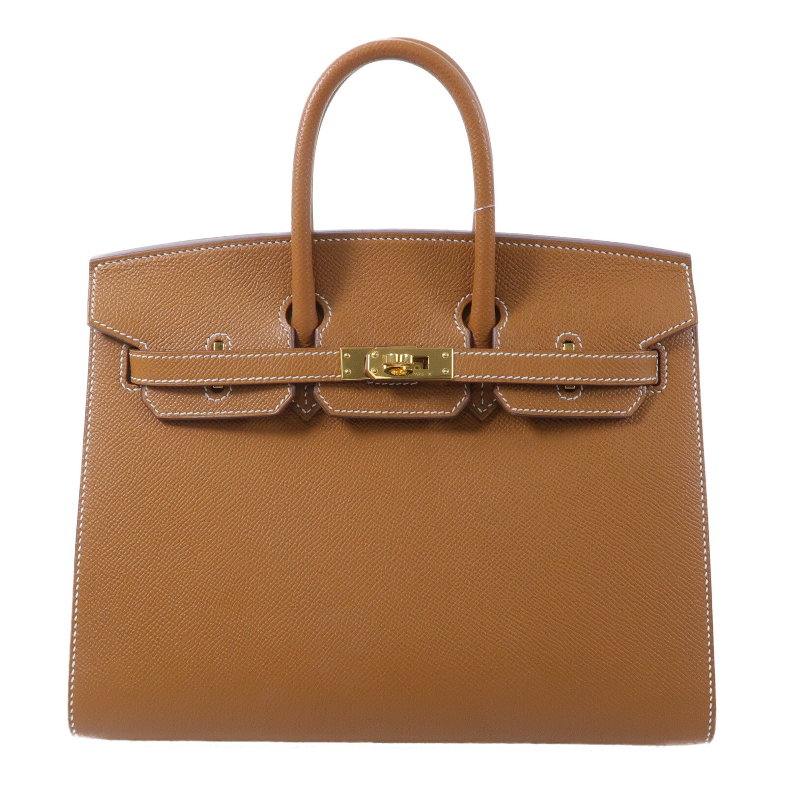 HERMES Epsom皮革Birkin 25手挽袋Gold