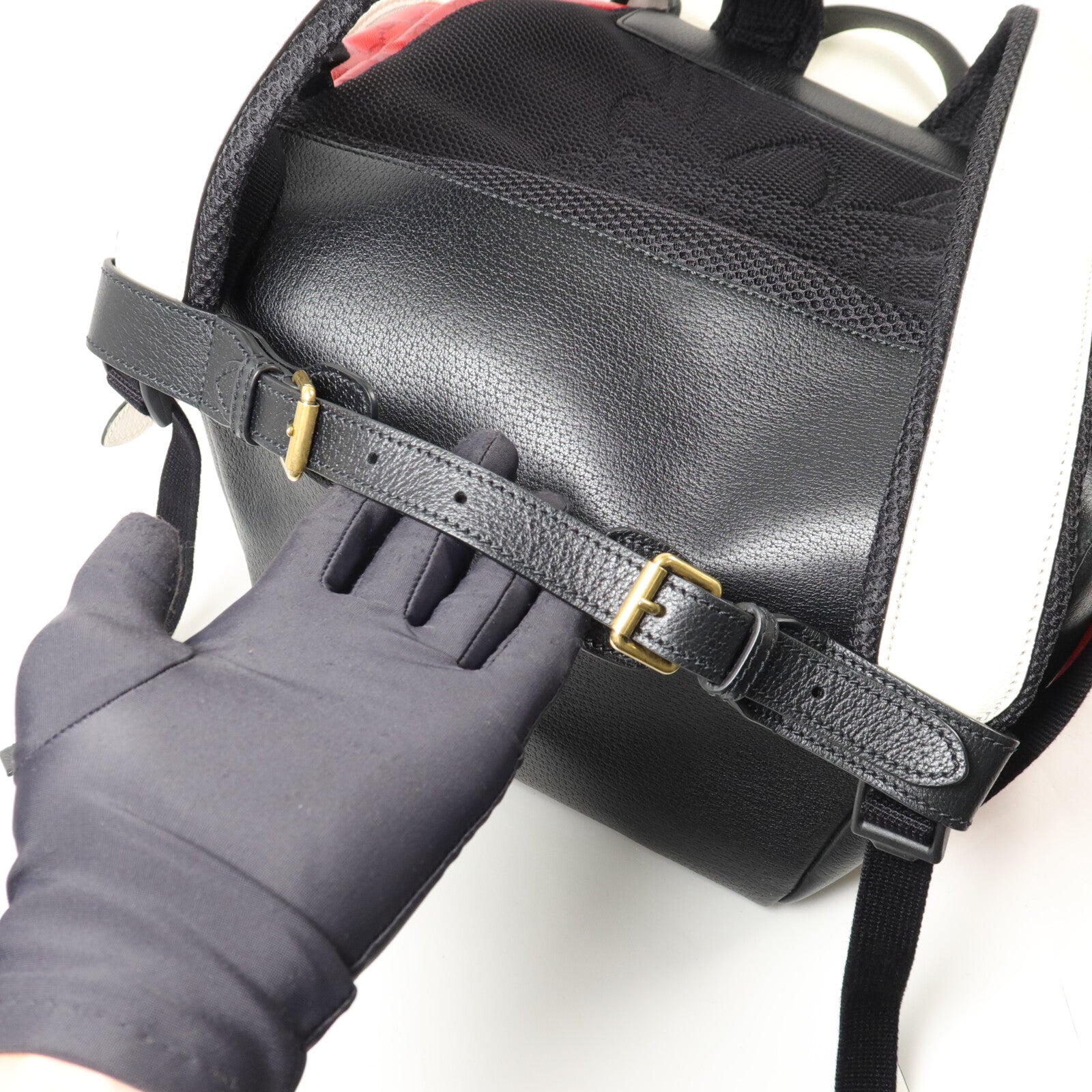 GUCCI 塗層帆布Gucci x Adidas Backpack背包