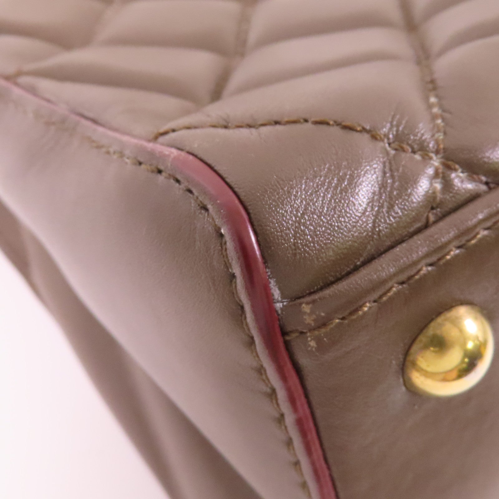CHANEL 羊皮皮革Chain Shoulder金扣鏈帶肩背袋