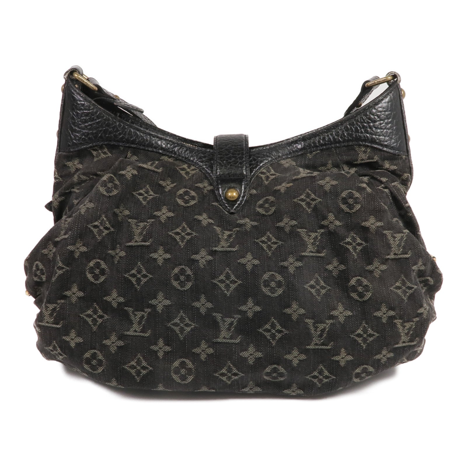 LOUIS VUITTON Monogram Denim Slightly金扣肩背袋