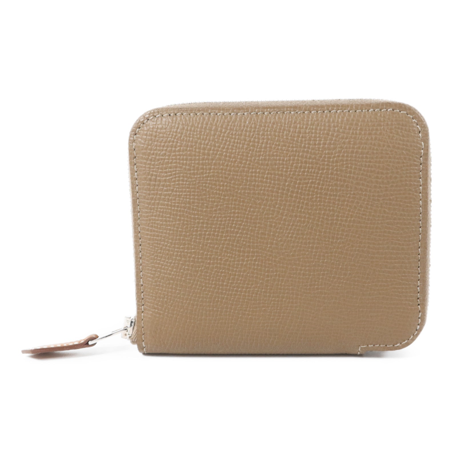 HERMES Epsom皮革Silk In Compact Wallet錢包Etoupe