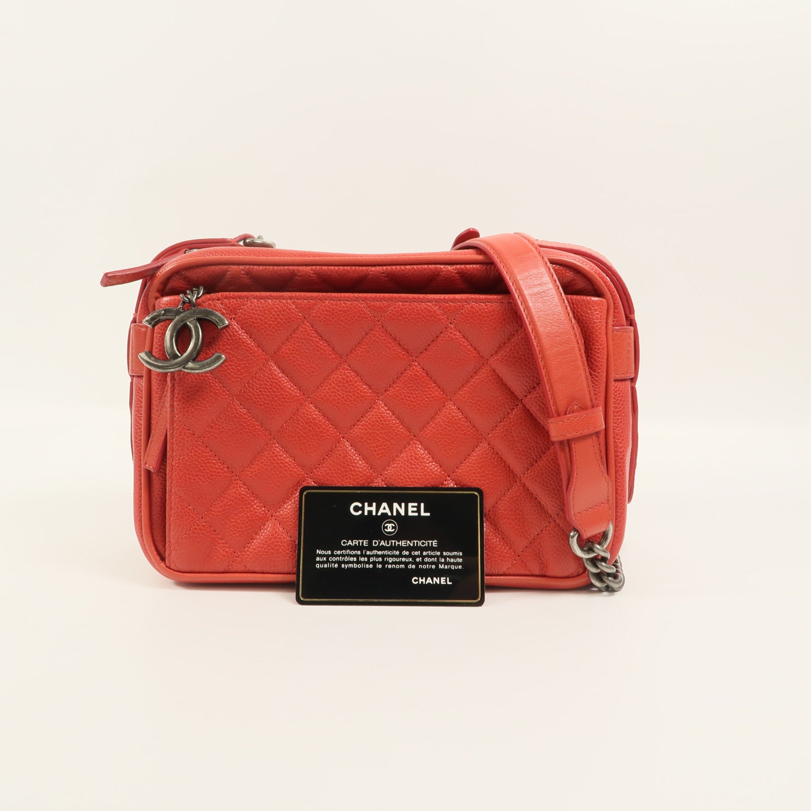 CHANEL 牛皮皮革Chain Shoulder鏈帶肩背袋