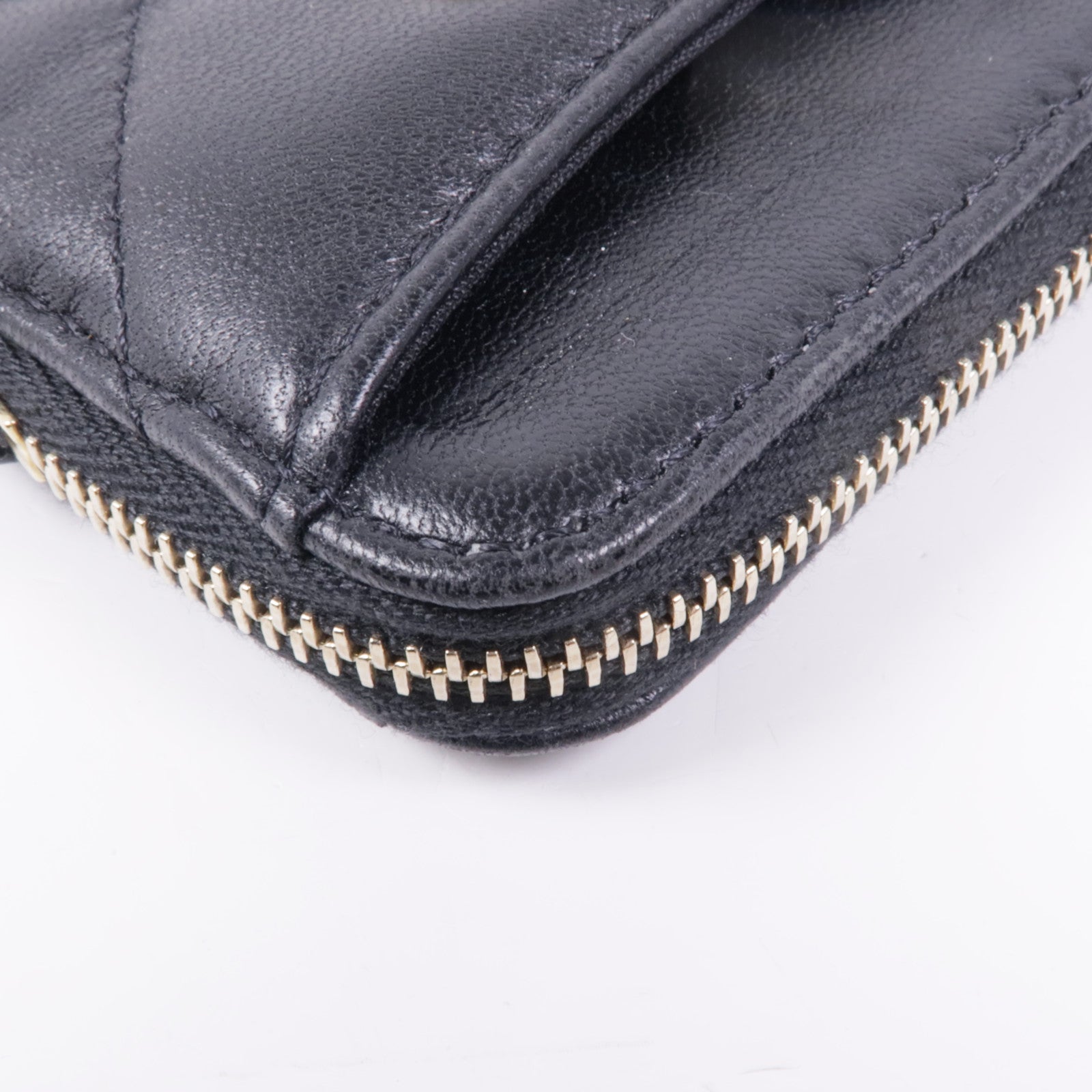 CHANEL 羊皮皮革Small Wallet金扣錢包