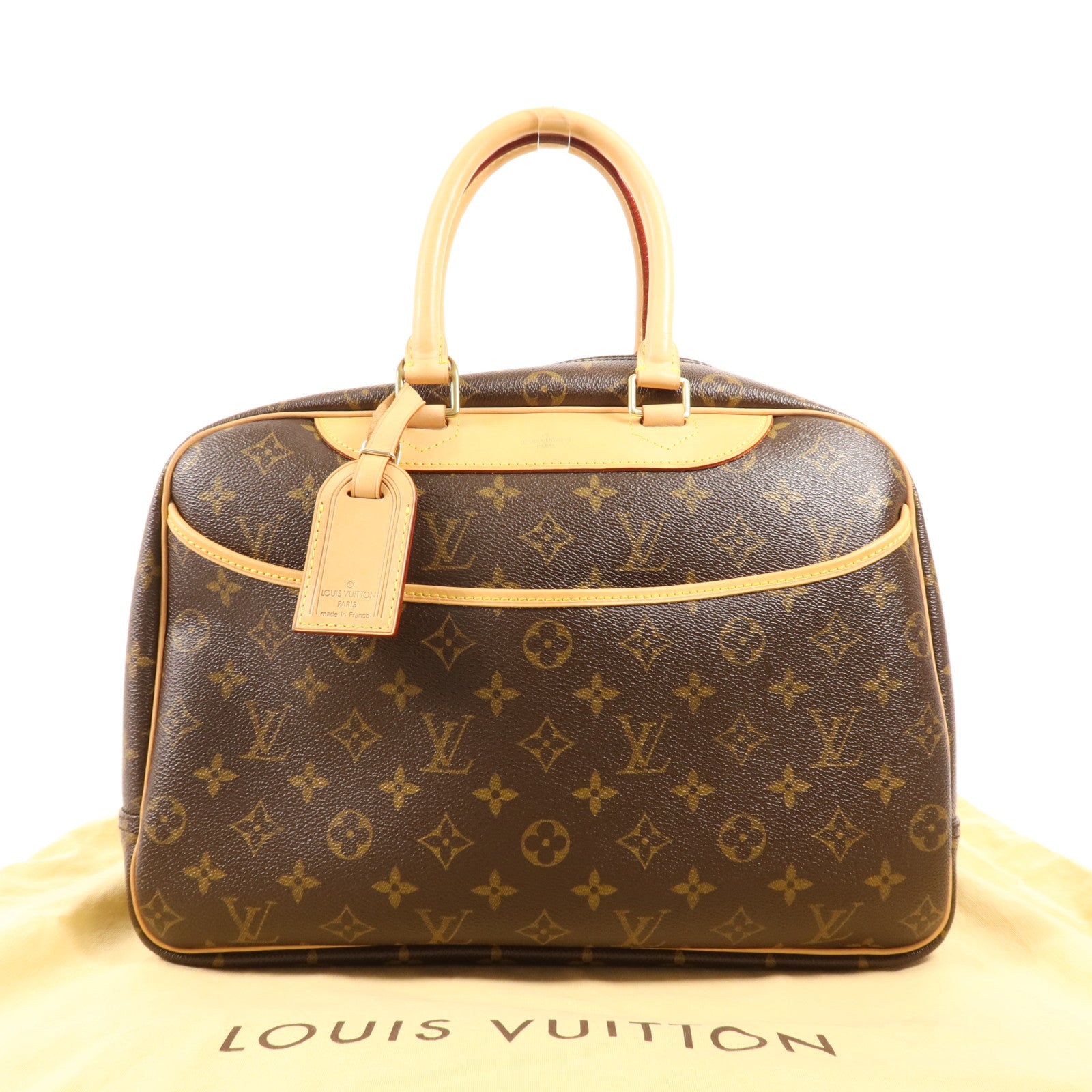 LOUIS VUITTON Monogram Deauville金扣手挽袋