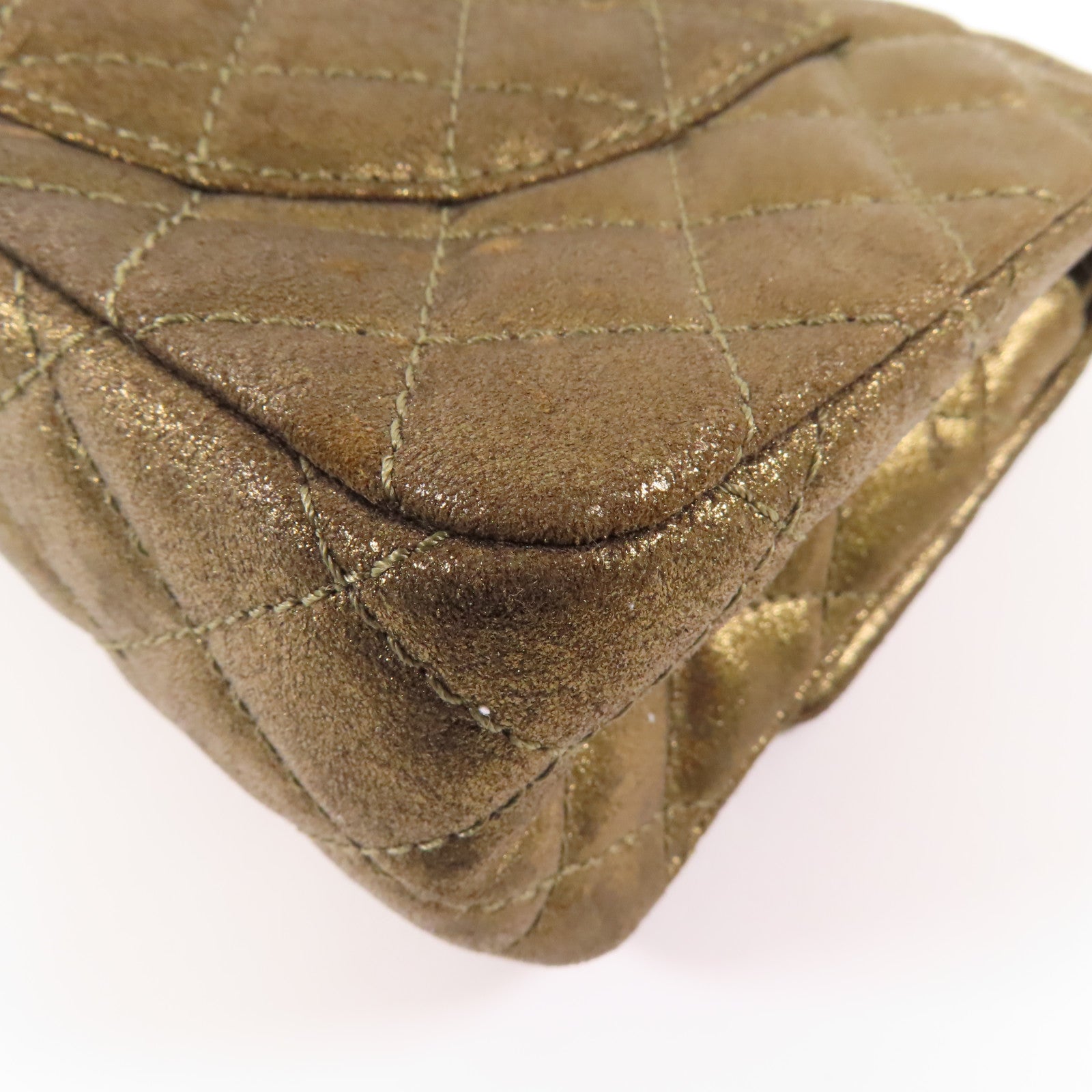 CHANEL CC GHW 2.55 Chain Shoulder Bag Calfskin Leather Gold