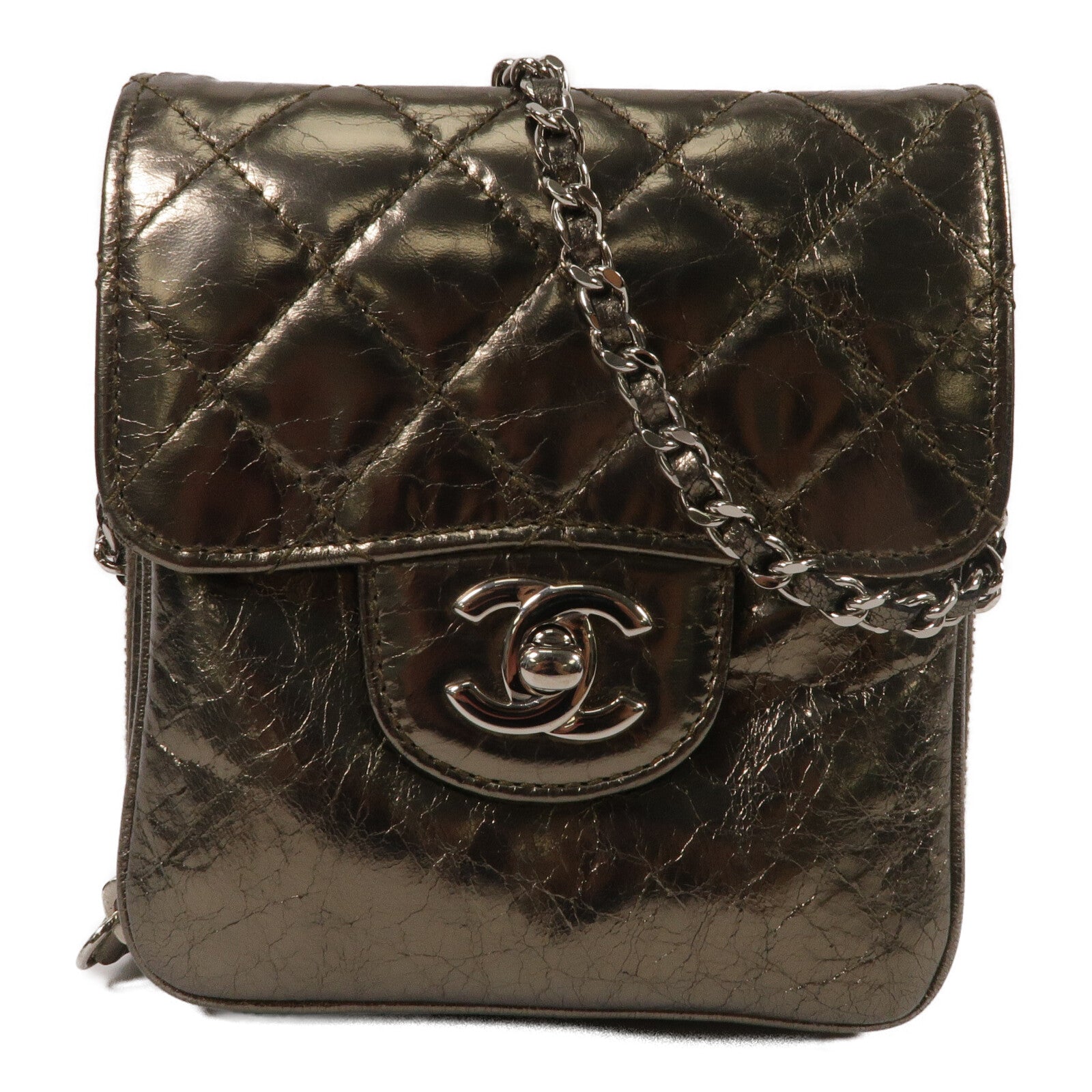 CHANEL 牛皮皮革Chain Shoulder鏈帶肩背袋