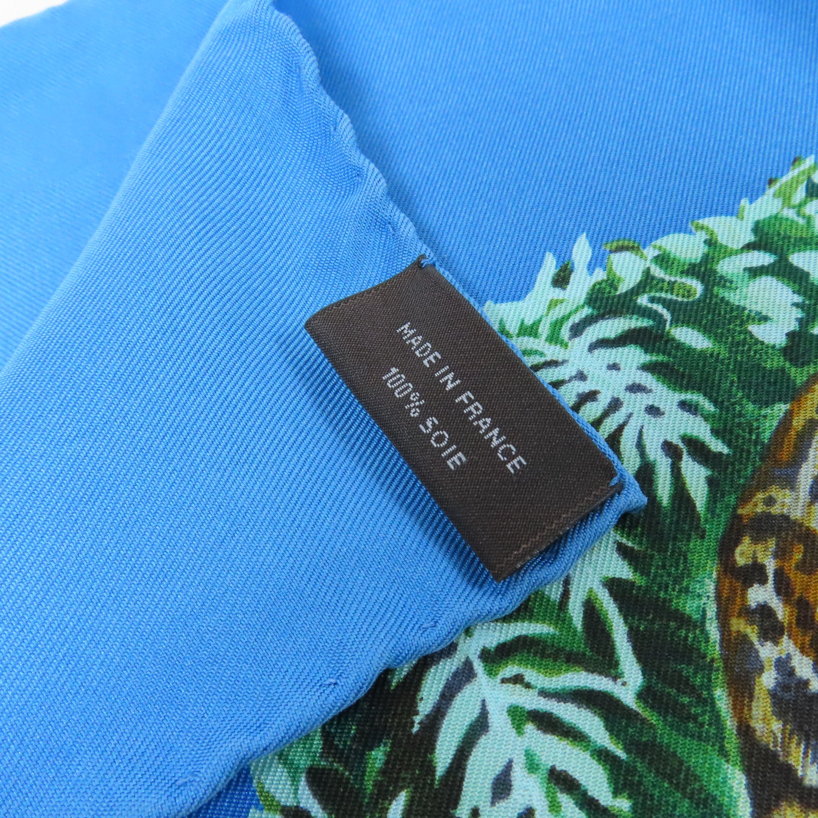 HERMES 【激減優惠】絲質Scarf絲巾藍色