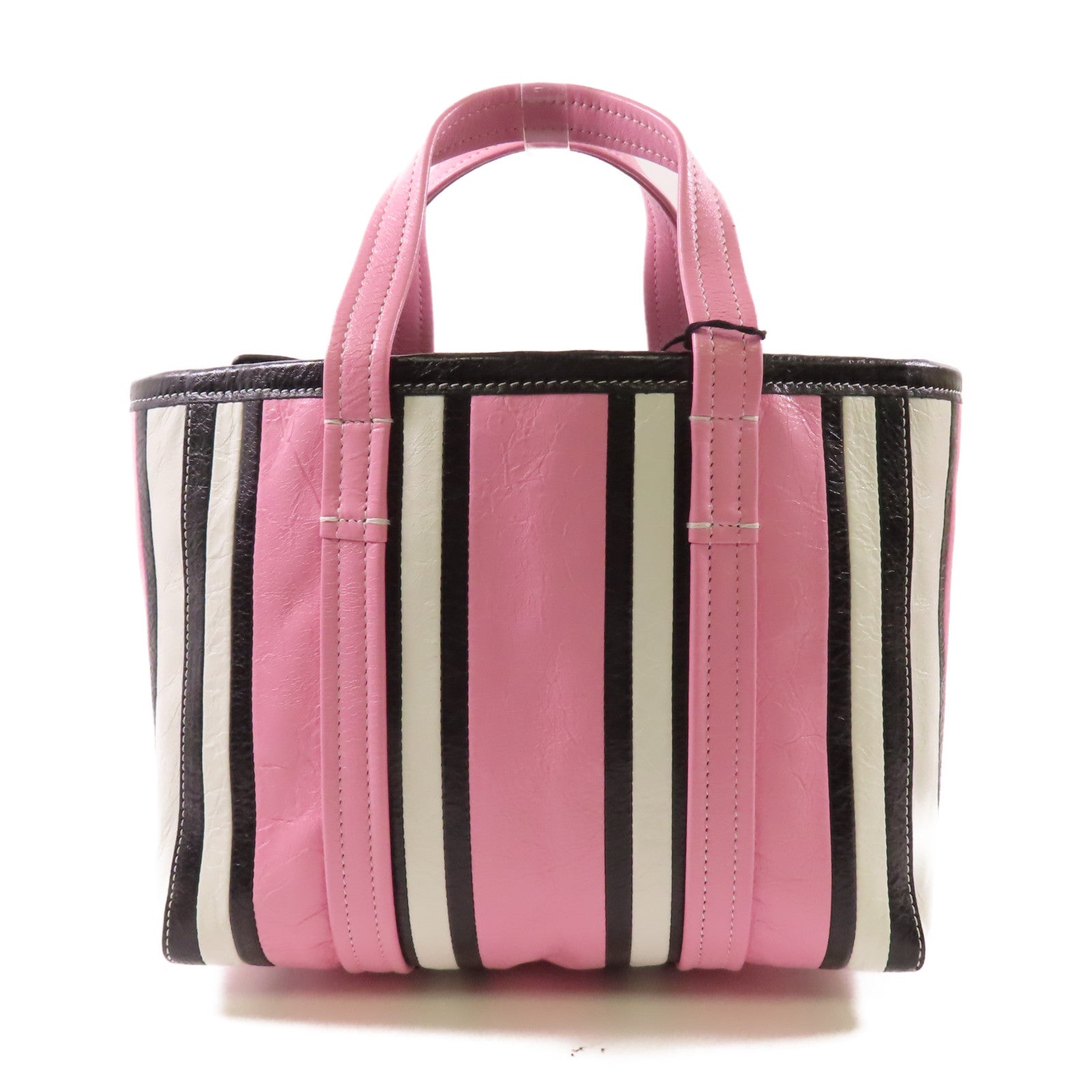 BALENCIAGA 牛皮皮革Barbes Bag銀扣手挽肩背兩用袋