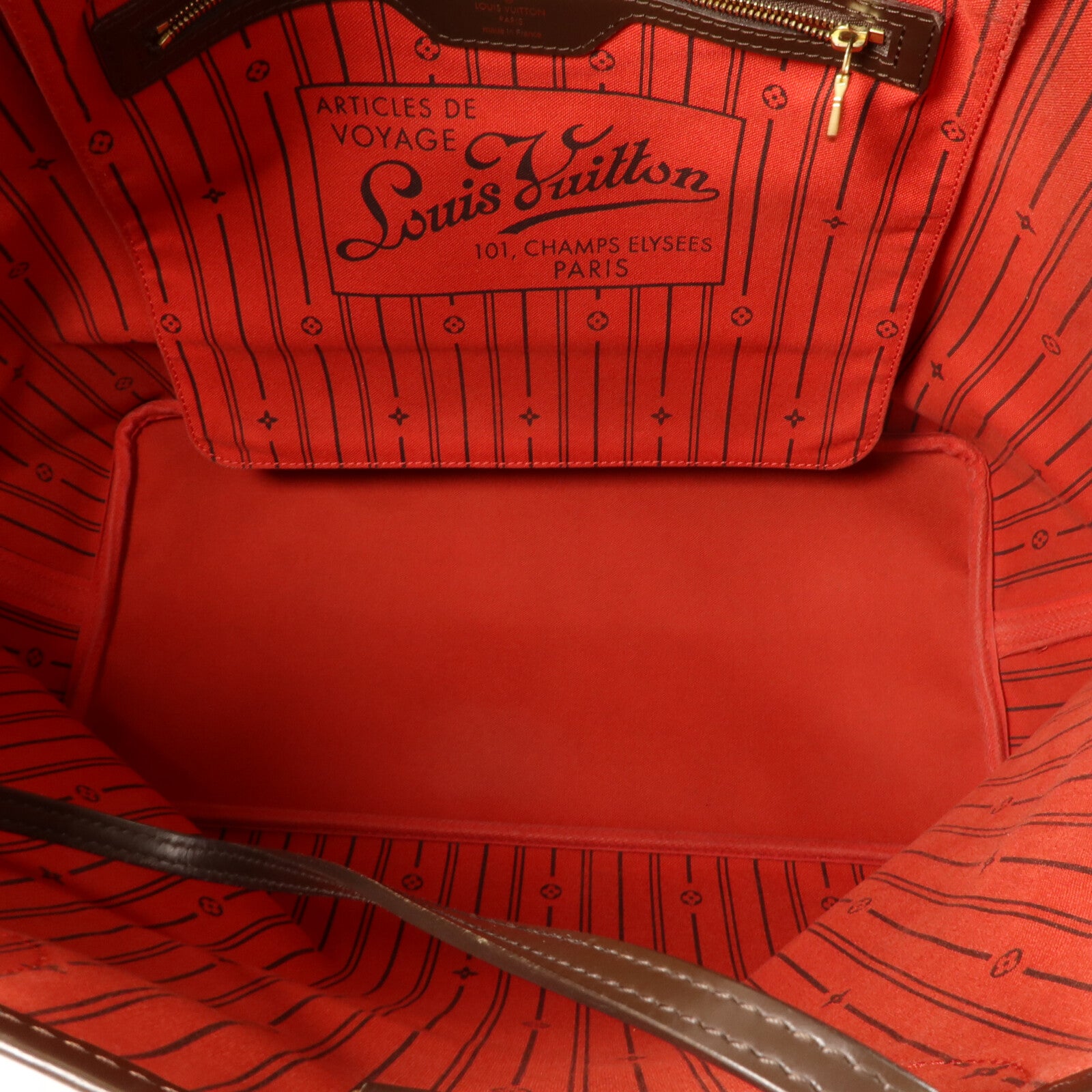 LOUIS VUITTON Damier Neverfull金扣肩背袋