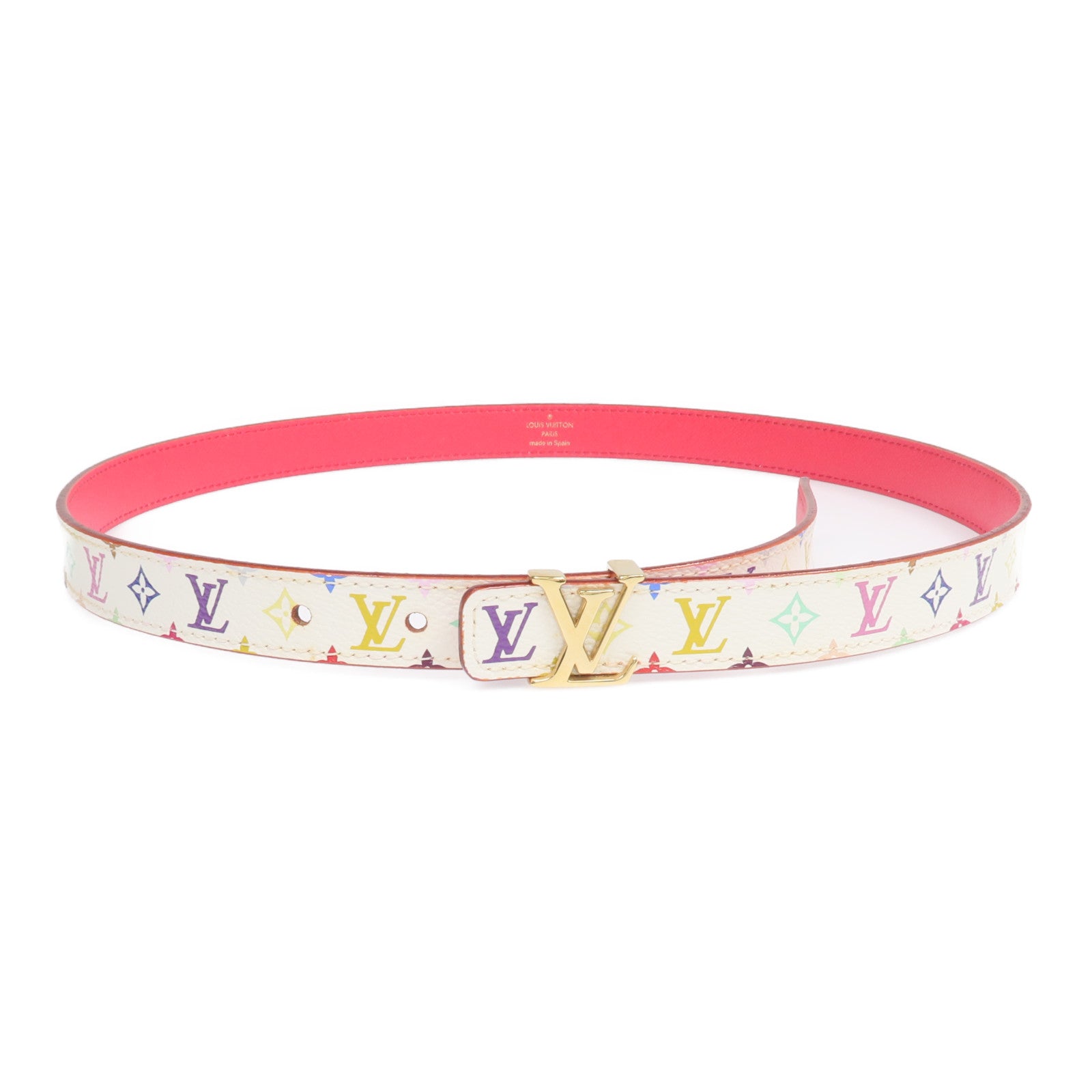 LOUIS VUITTON Monogram Multicolore Belt金扣皮帶
