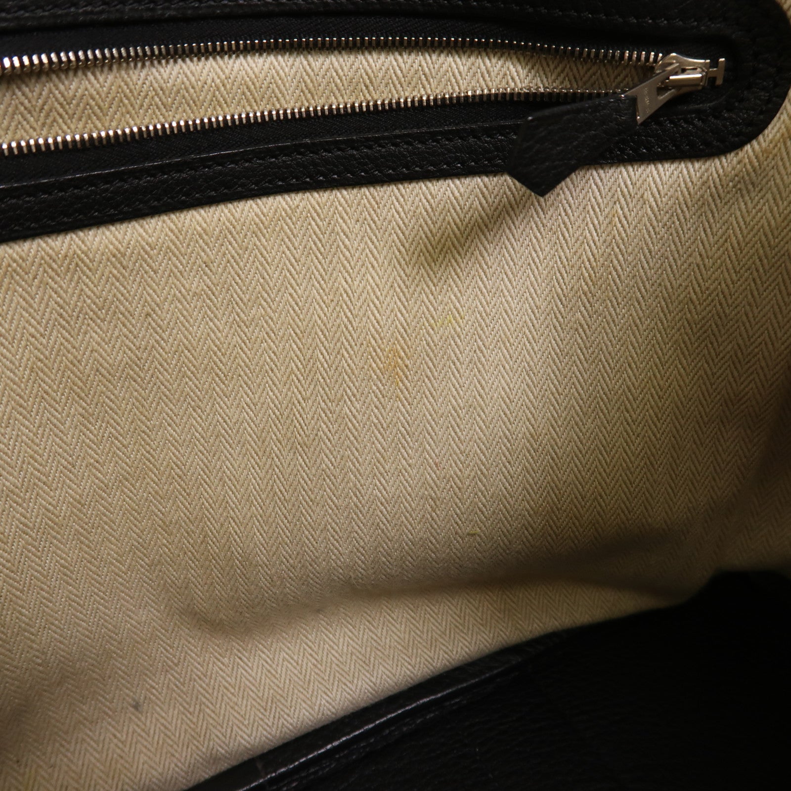 HERMES Negonda皮革Garden Party PM銀扣手挽袋Noir