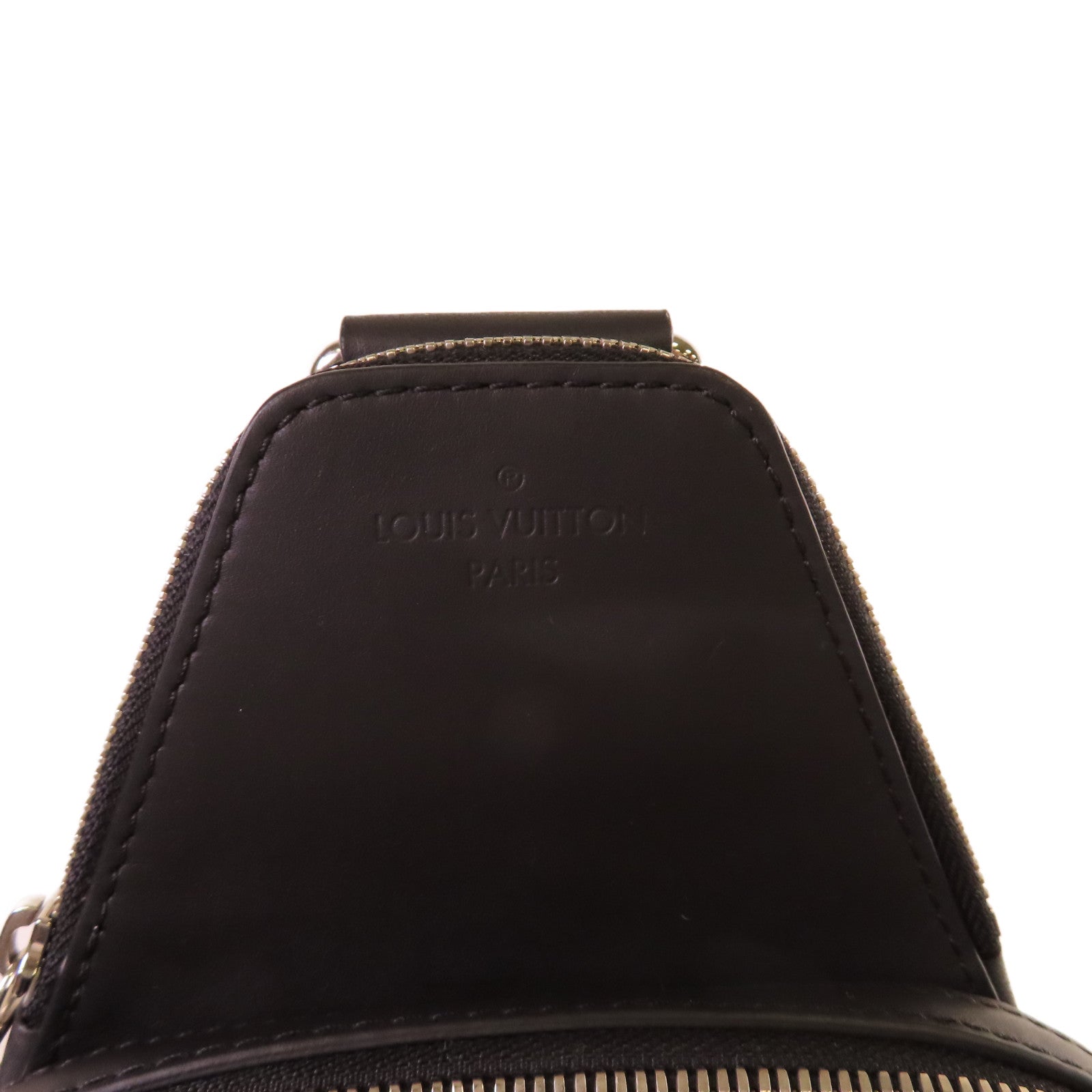 LOUIS VUITTON Damier Infini Avenue Slingbag銀扣肩背袋黑色