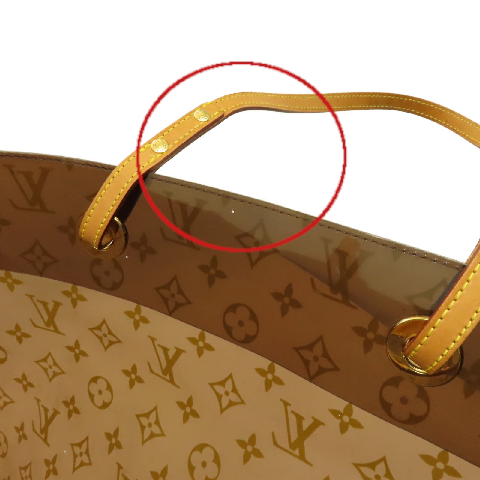 LOUIS VUITTON Monogram Vinyl Ambre Cabas Cruise GM Tote Bag肩背袋啡色