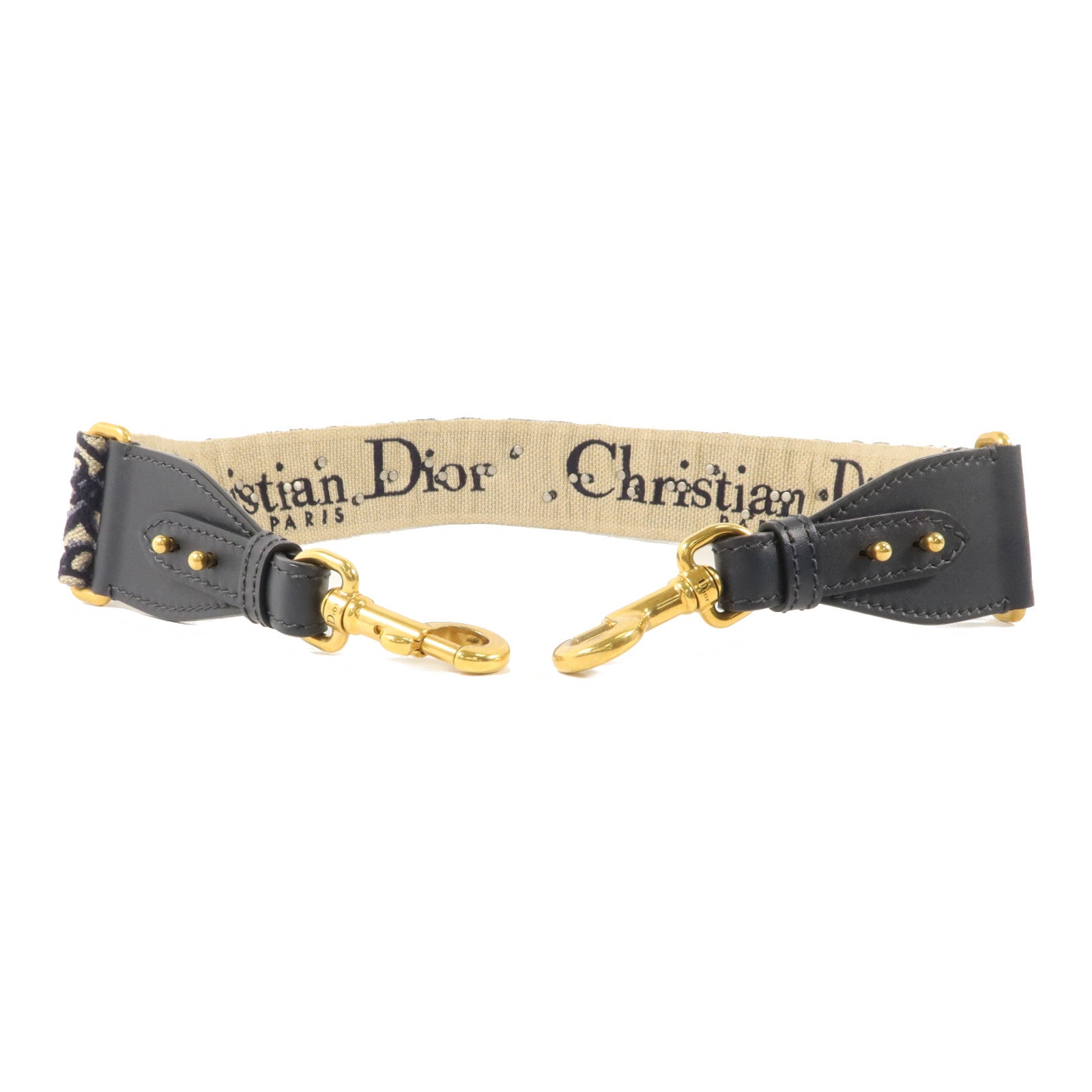 Dior 帆布/牛皮皮革/金屬Vintage Oblique Shoulder Strap肩帶