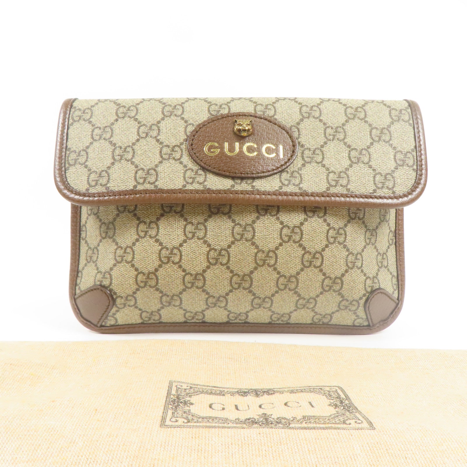 GUCCI 塗層帆布Waist Bag金扣腰包