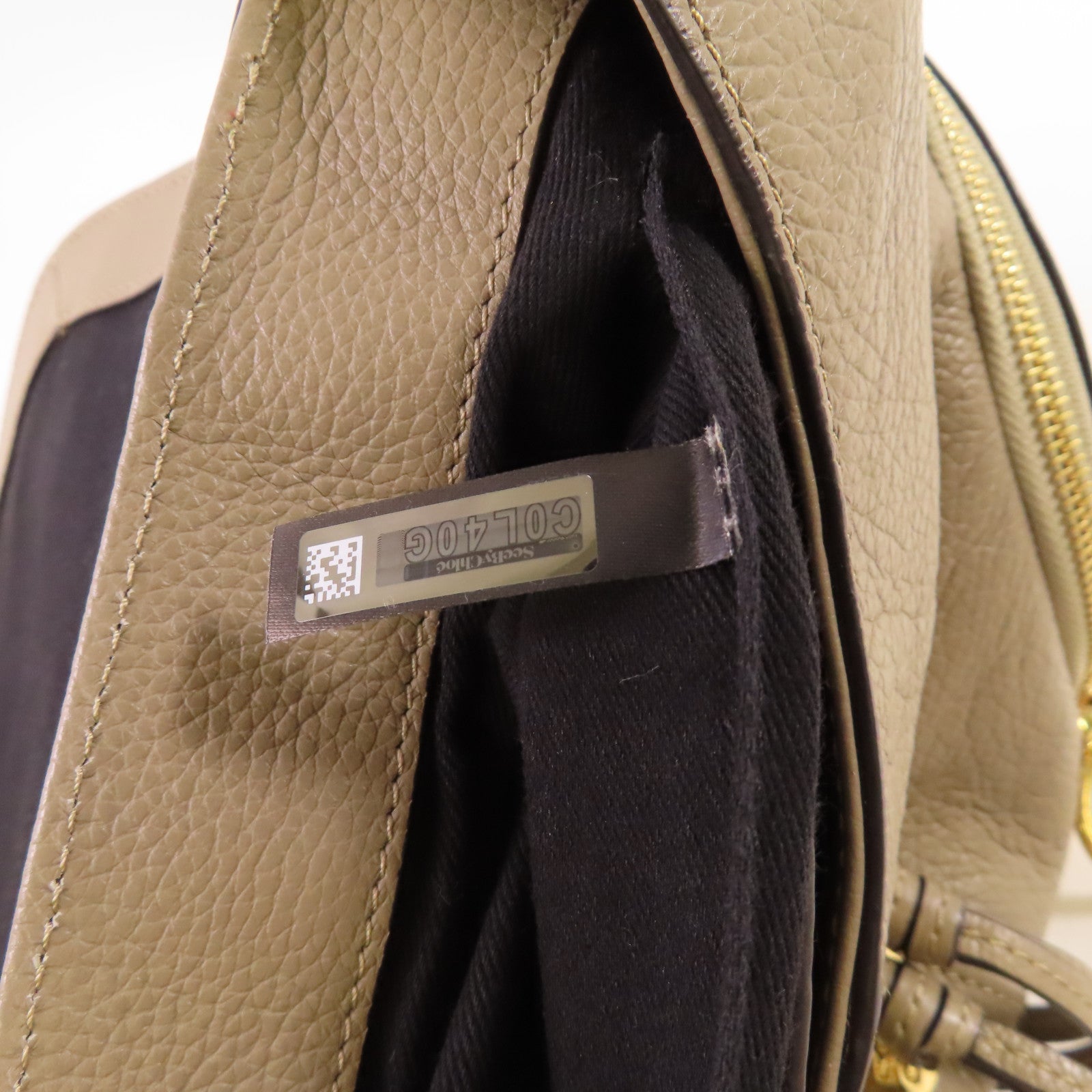 SEE BY CHLOE 牛皮皮革2Way Backpack金扣肩背背包兩用袋灰色