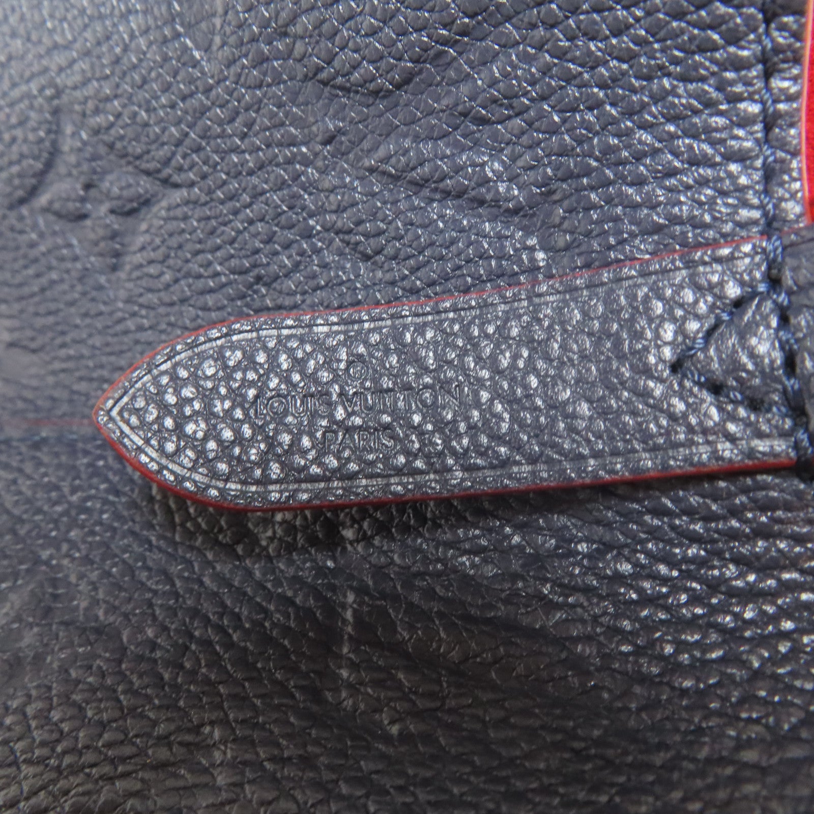 LOUIS VUITTON Monogram Empreinte Noe Noe MM金扣手挽肩背兩用袋深藍色