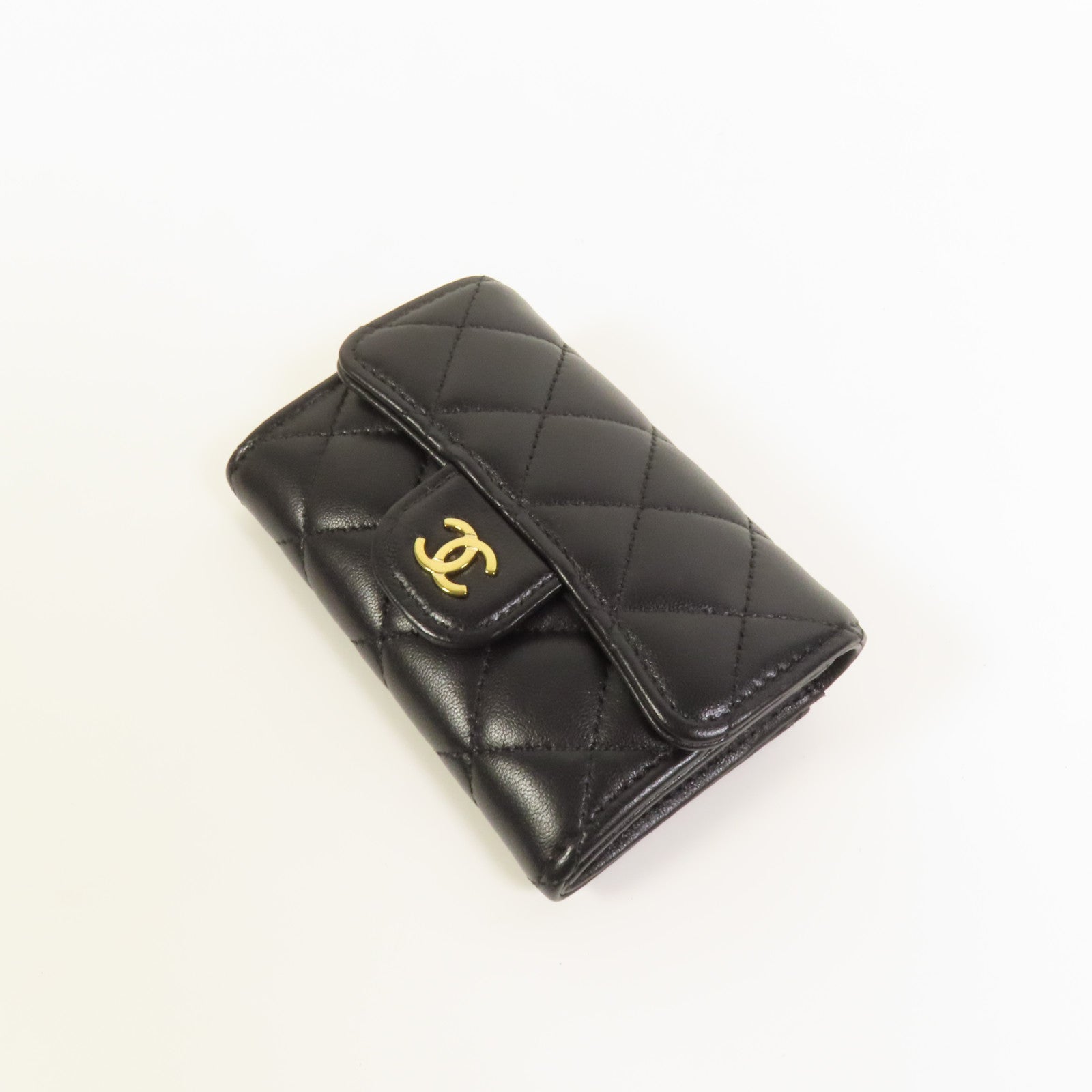 CHANEL 羊皮皮革Card Case金扣卡片套