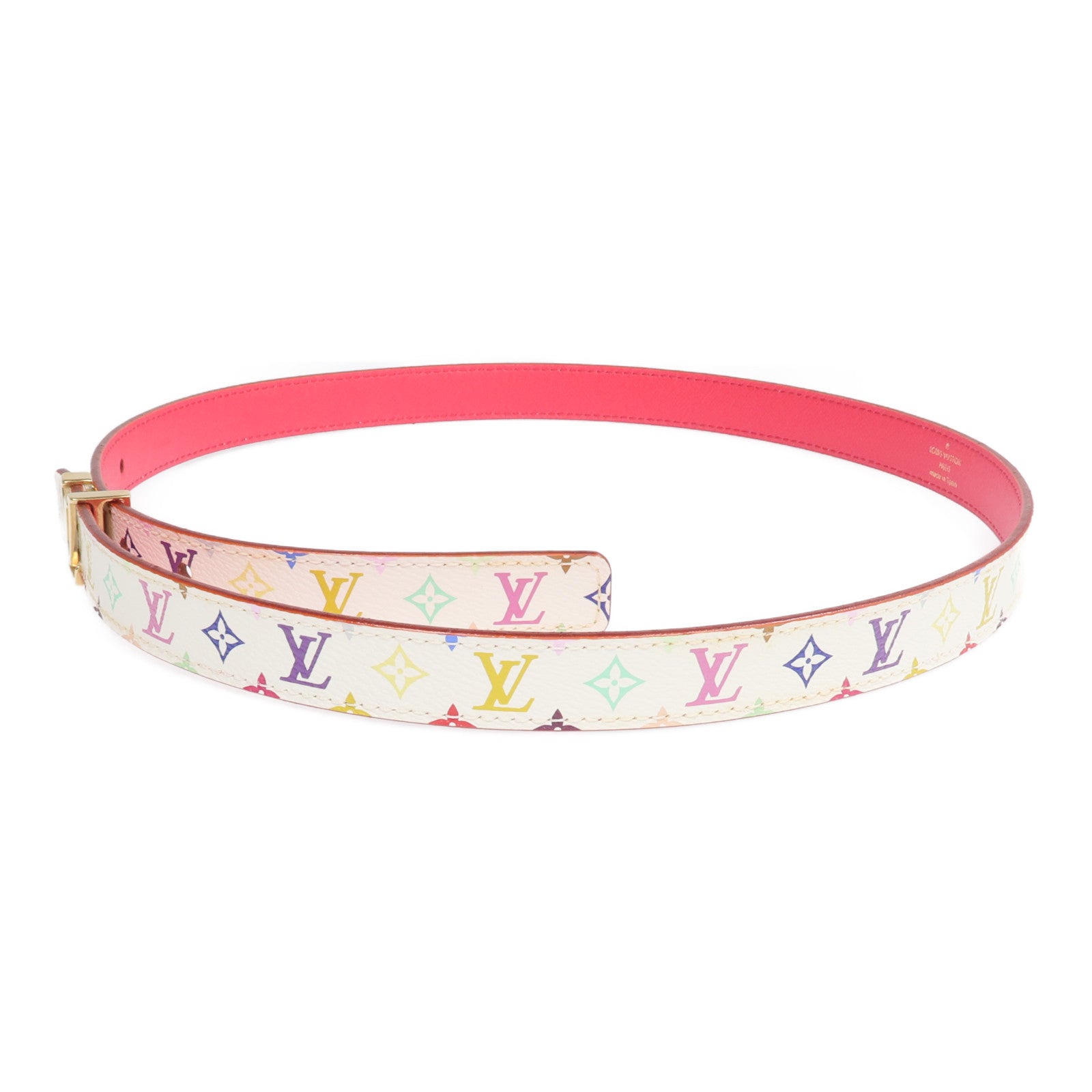 LOUIS VUITTON Monogram Multicolore Belt金扣皮帶