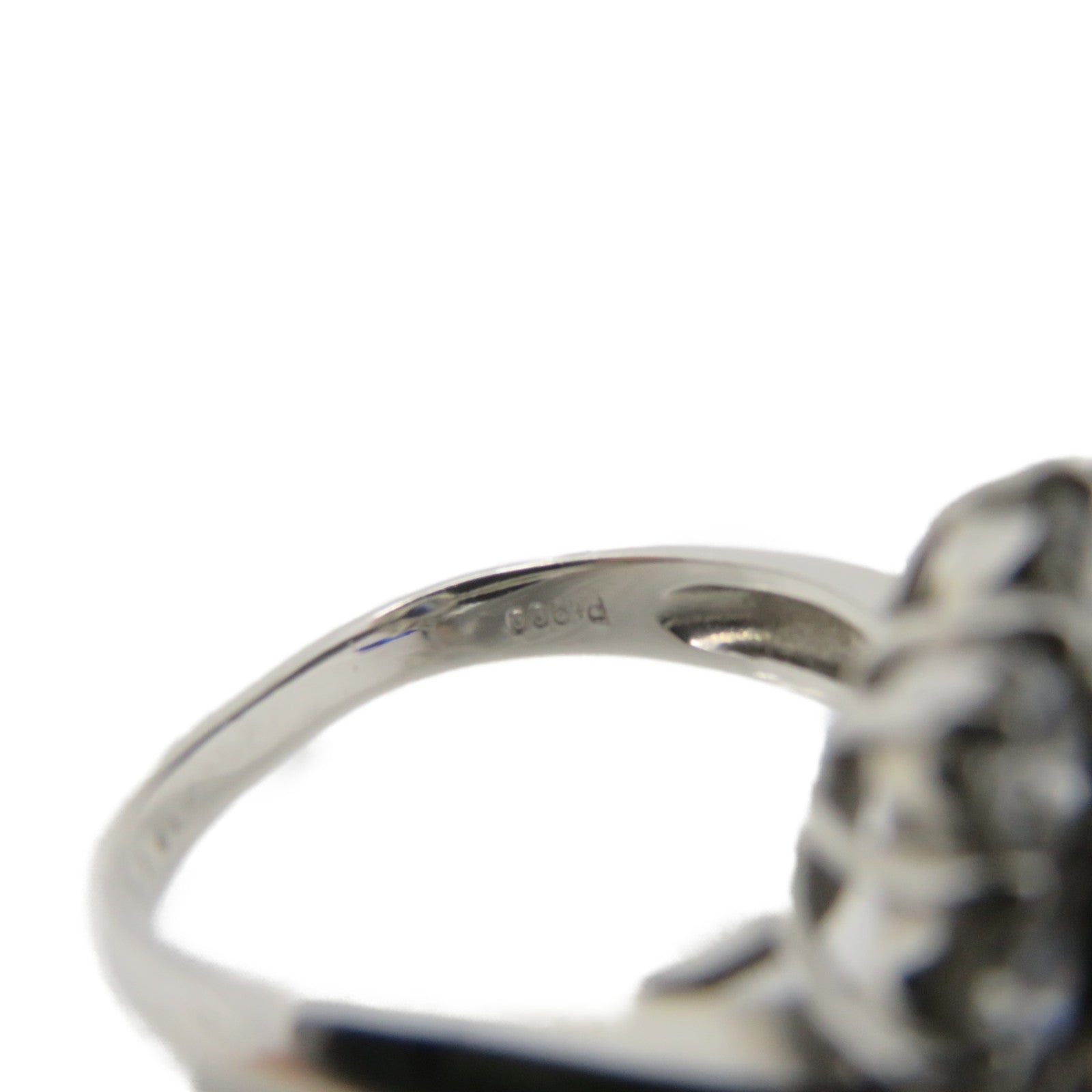 JEWELRY PT900 Platinum 3.995ct Sapphire/1.40ct Diamond Sapphire Ring Ring US#6