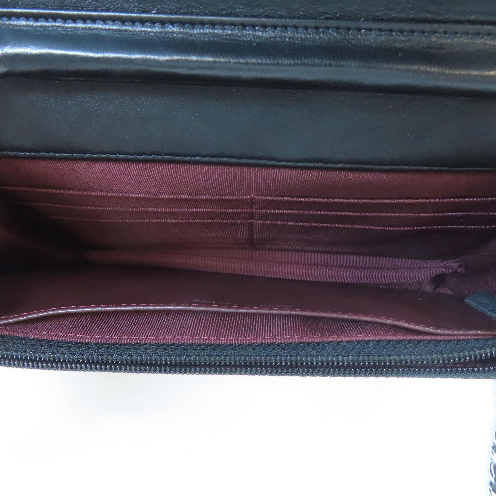 CHANEL 菱格羊皮皮革WOC Wallet On Chain銀扣鏈帶肩背袋黑色