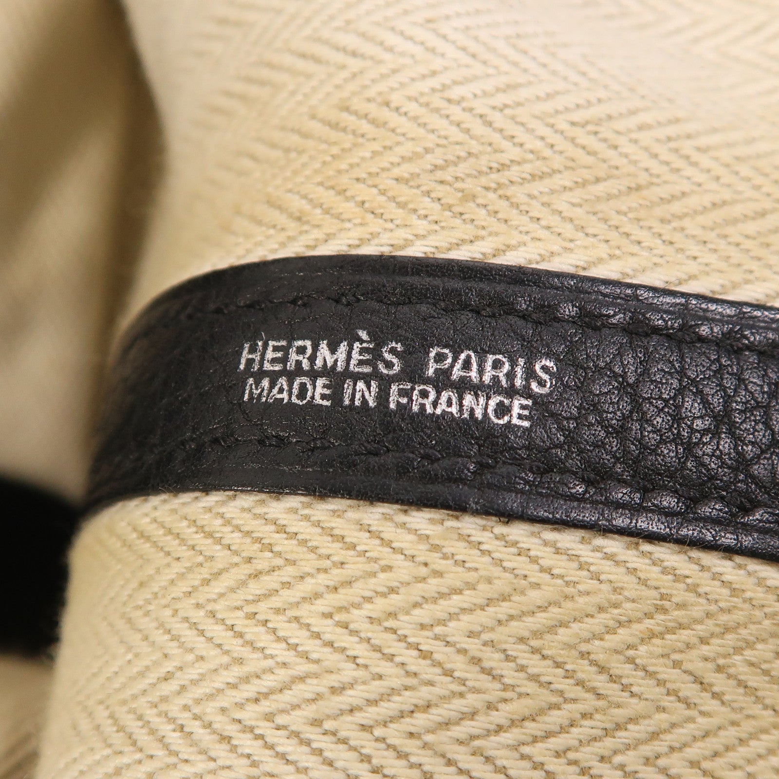 HERMES Negonda皮革Garden Party PM銀扣手挽袋Noir
