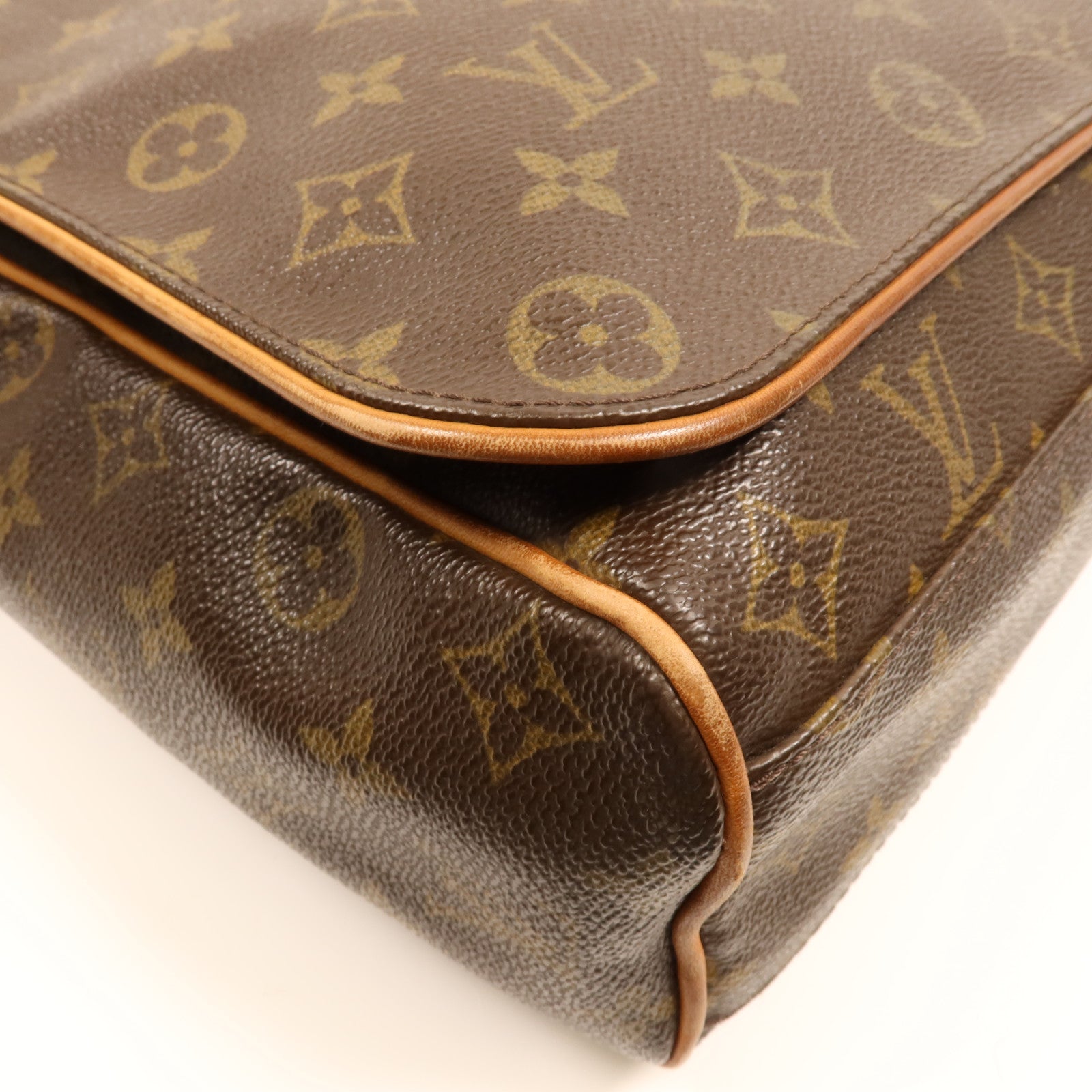 LOUIS VUITTON Monogram Abbesses金扣肩背袋棕色