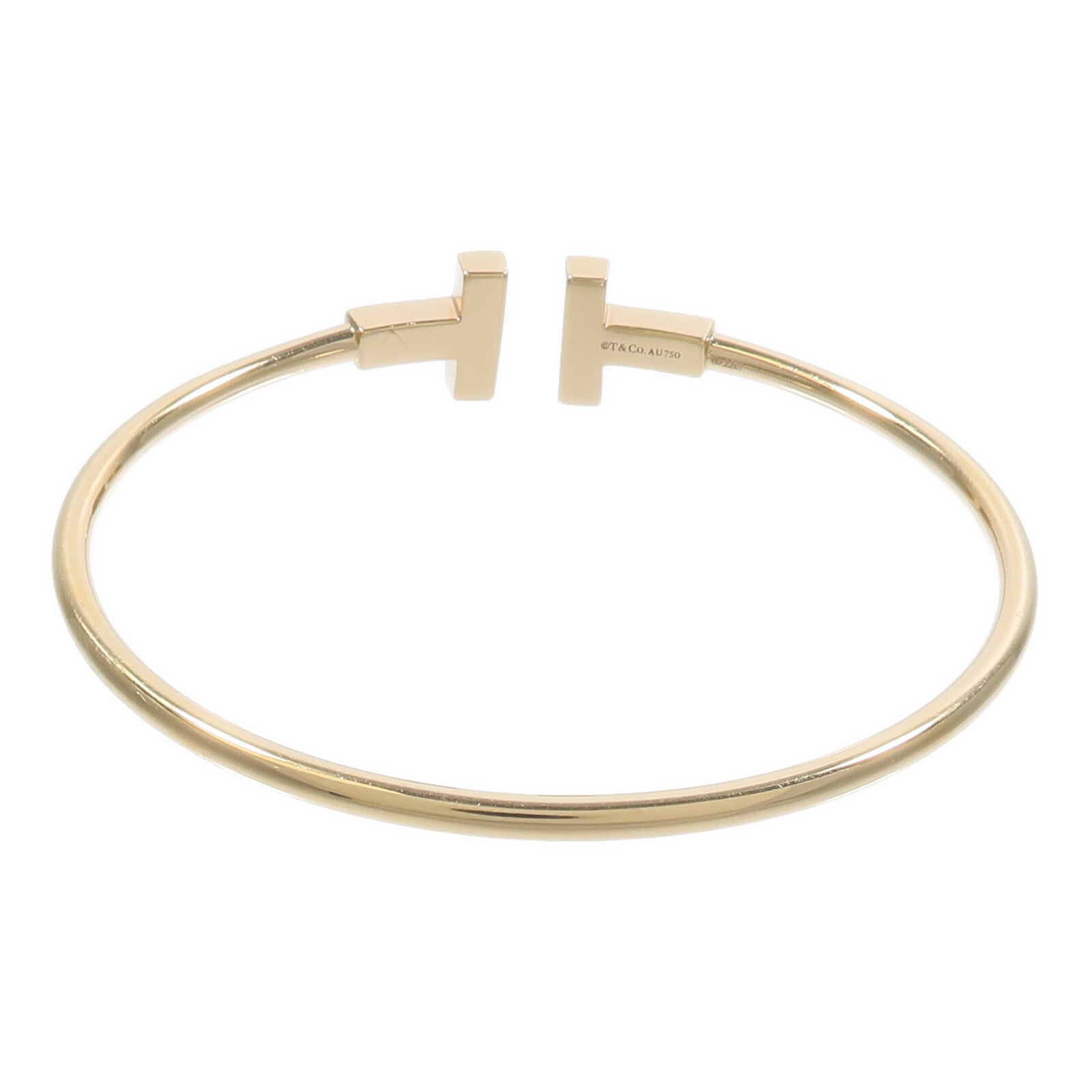 TIFFANY＆CO 18K黃金T Wire Diamond Bracelet鑽石手鐲