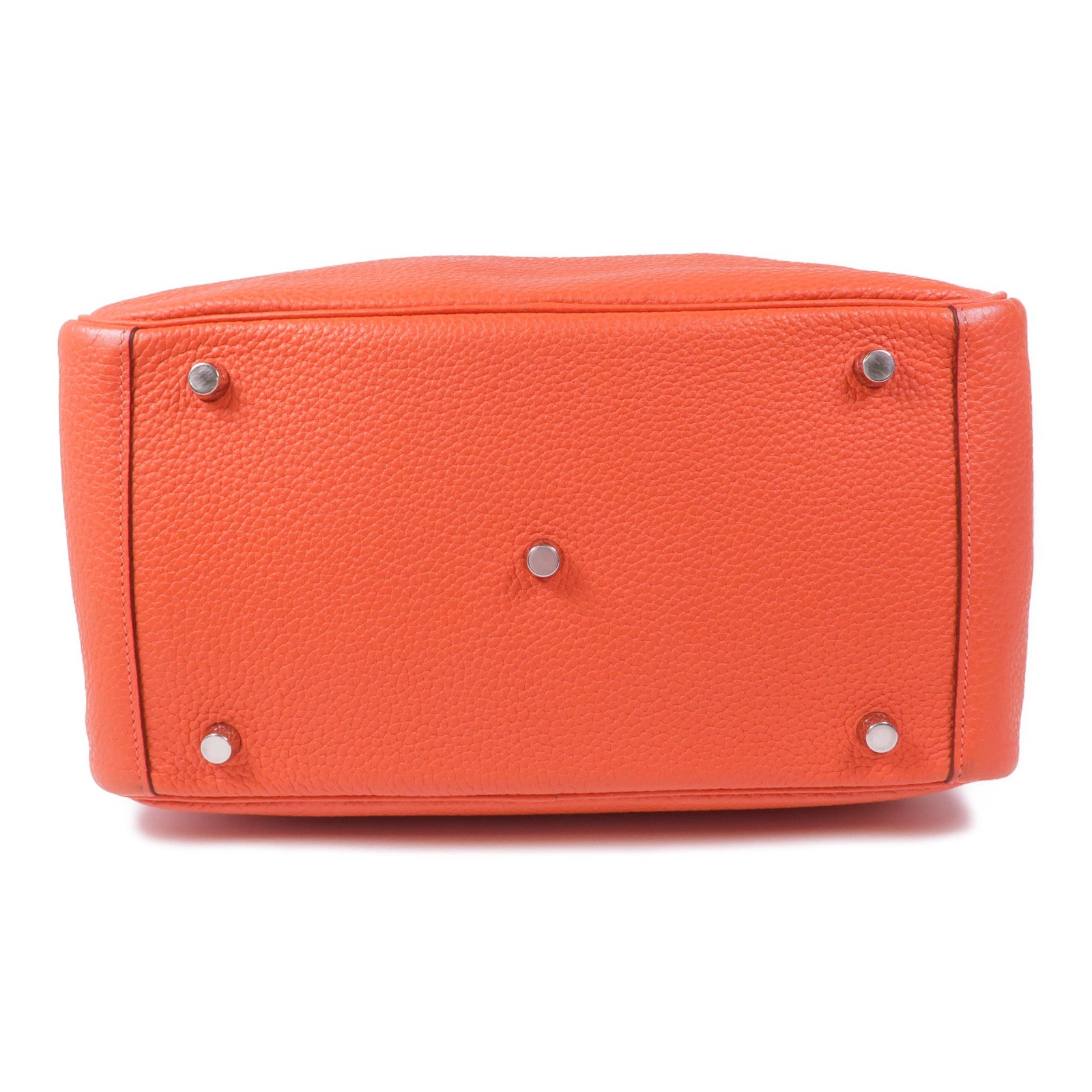 HERMES Clemence皮革Lindy 30銀扣手挽肩背兩用袋Rouge Pivoine