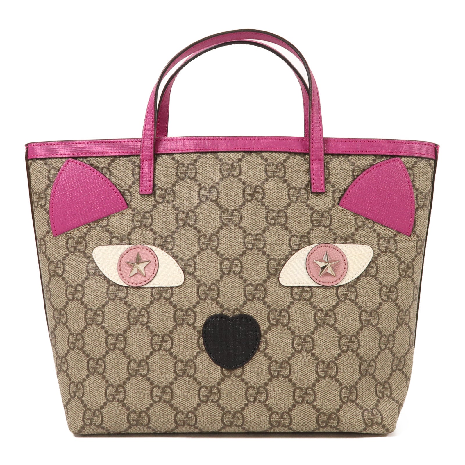 GUCCI 塗層帆布Tote Bag銀扣手挽袋