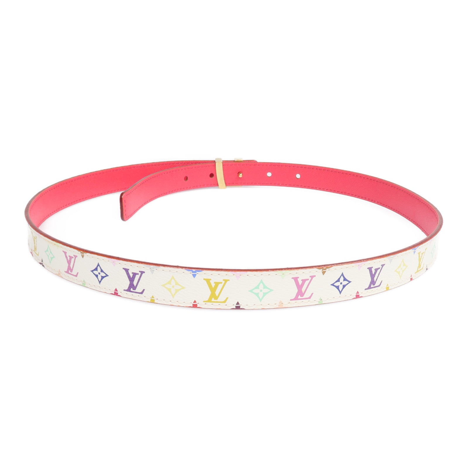 LOUIS VUITTON Monogram Multicolore Belt金扣皮帶
