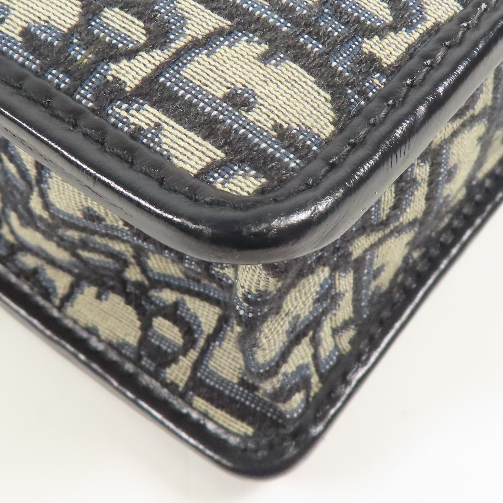 Dior CD GHW Montaigne 30 Shoulder Bag Canvas Navy/Beige