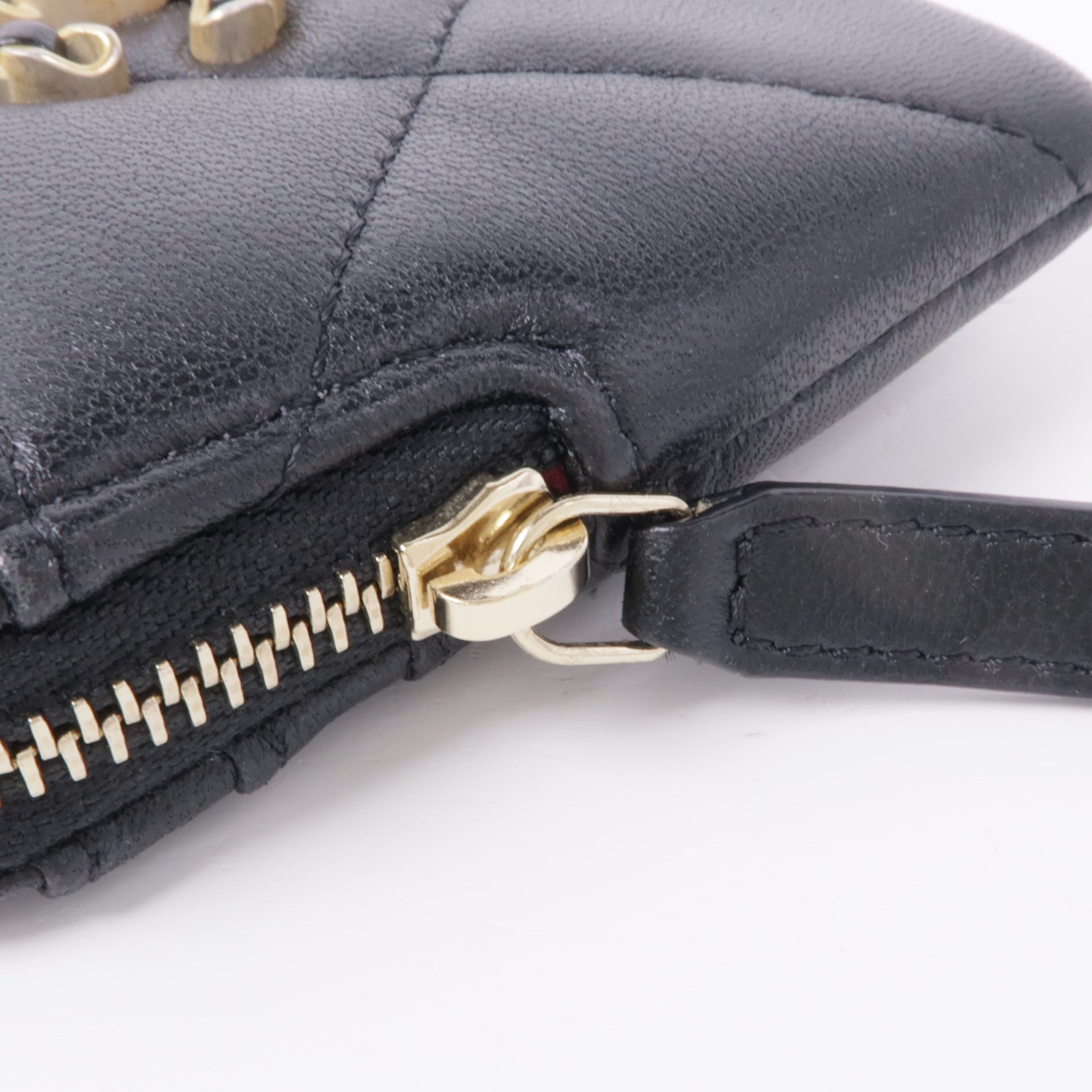 CHANEL 羊皮皮革Small Wallet金扣錢包
