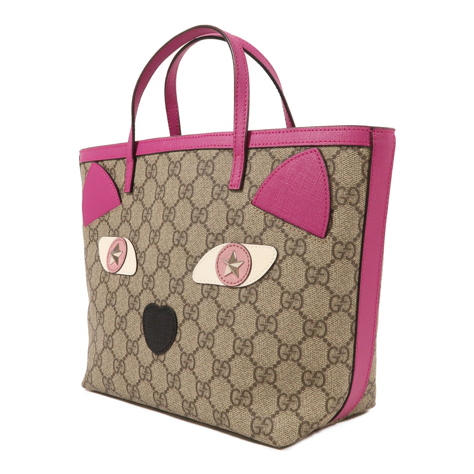 GUCCI 塗層帆布Tote Bag銀扣手挽袋