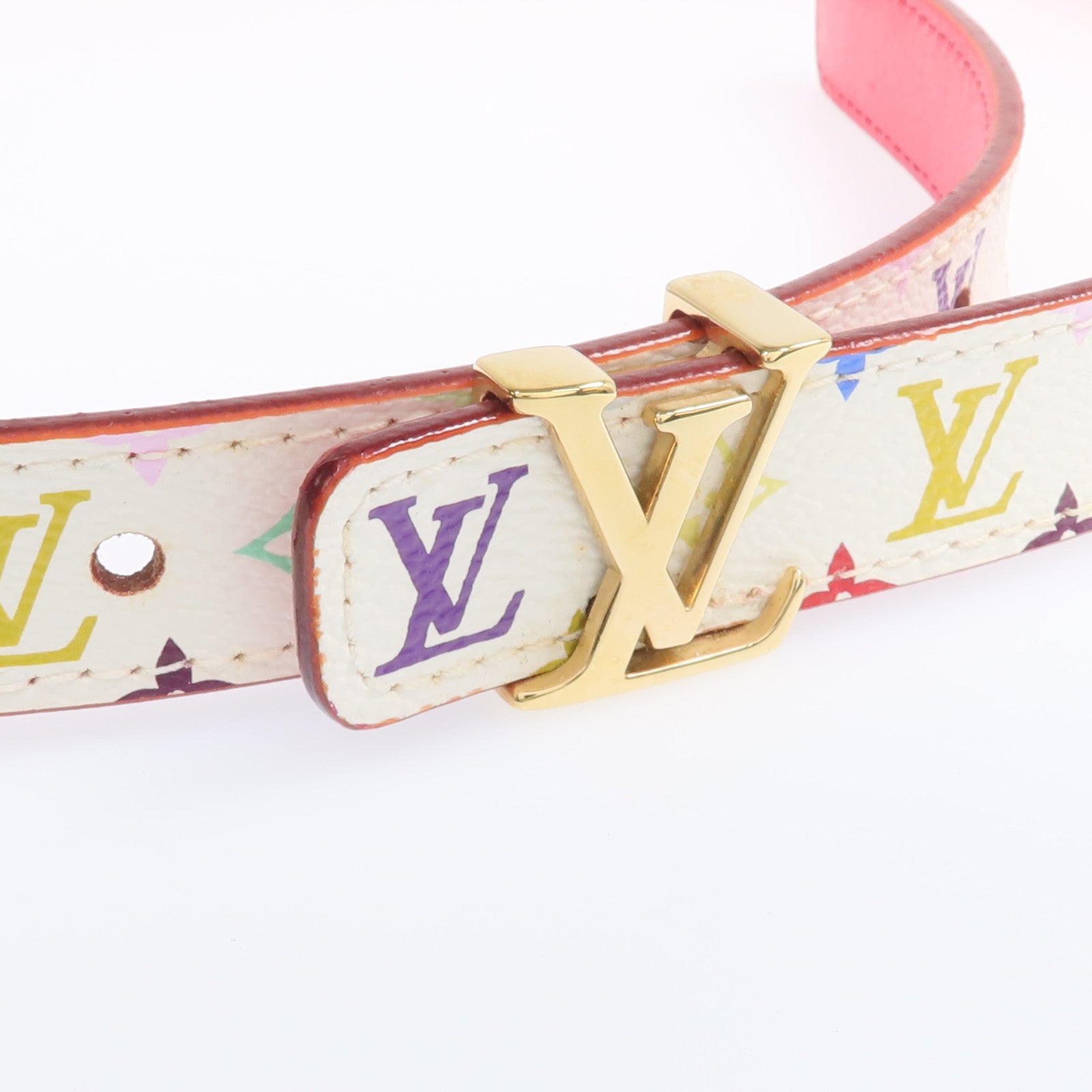 LOUIS VUITTON Monogram Multicolore Belt金扣皮帶