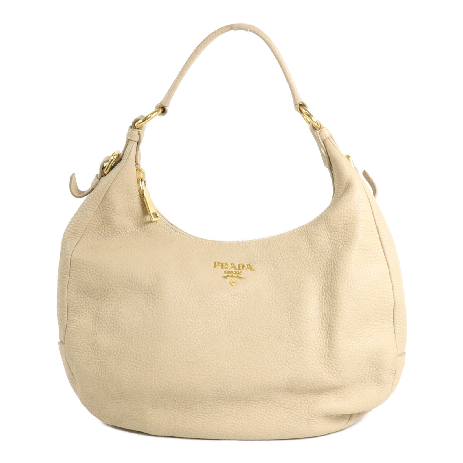 PRADA 牛皮皮革Vitello Daino Hobo Bag肩背袋