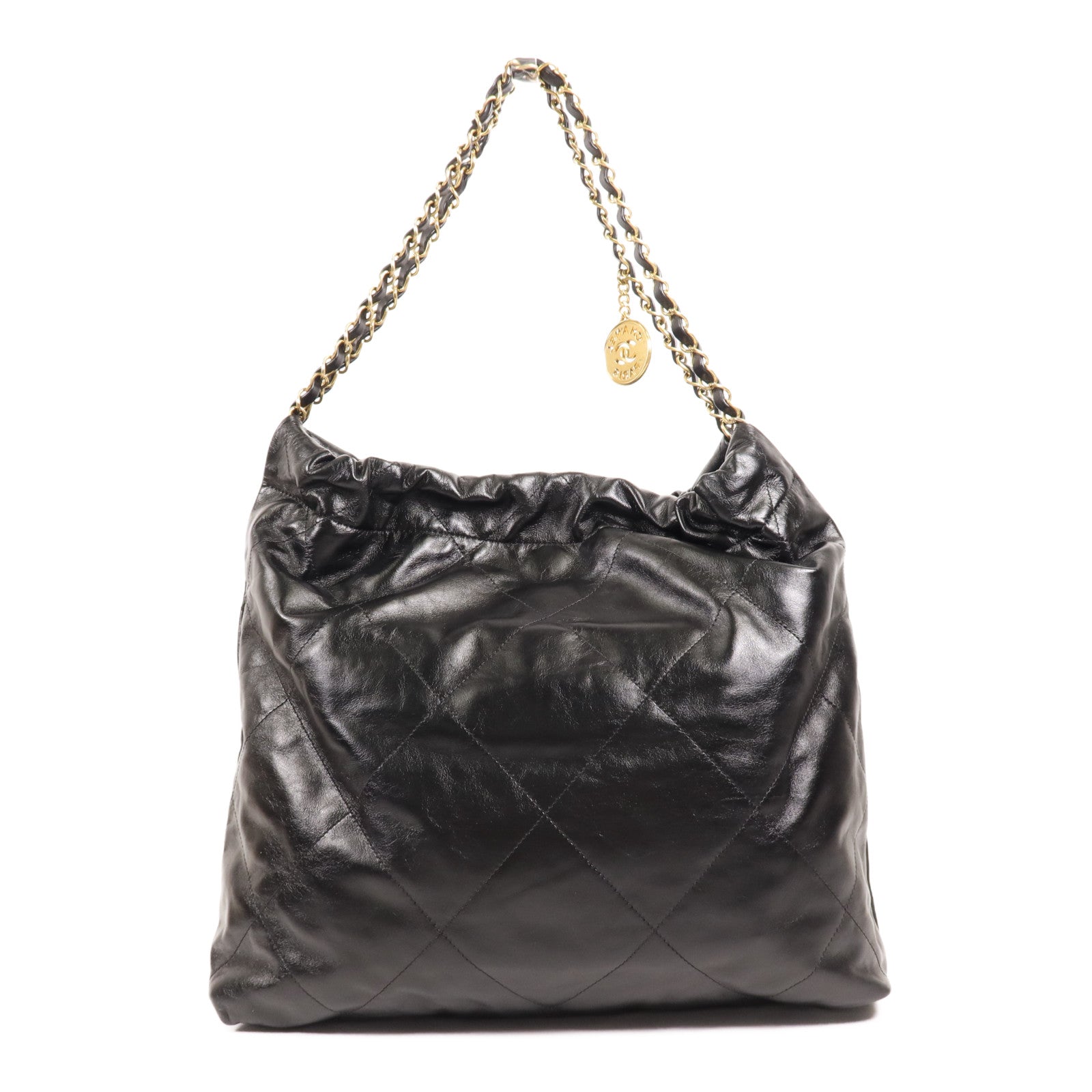 CHANEL 牛皮皮革Chanel 22 Medium金扣鏈帶肩背袋