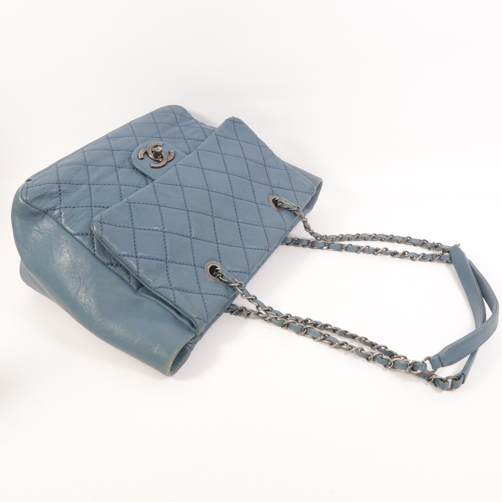 CHANEL 牛皮皮革Chain Tote鏈帶肩背袋