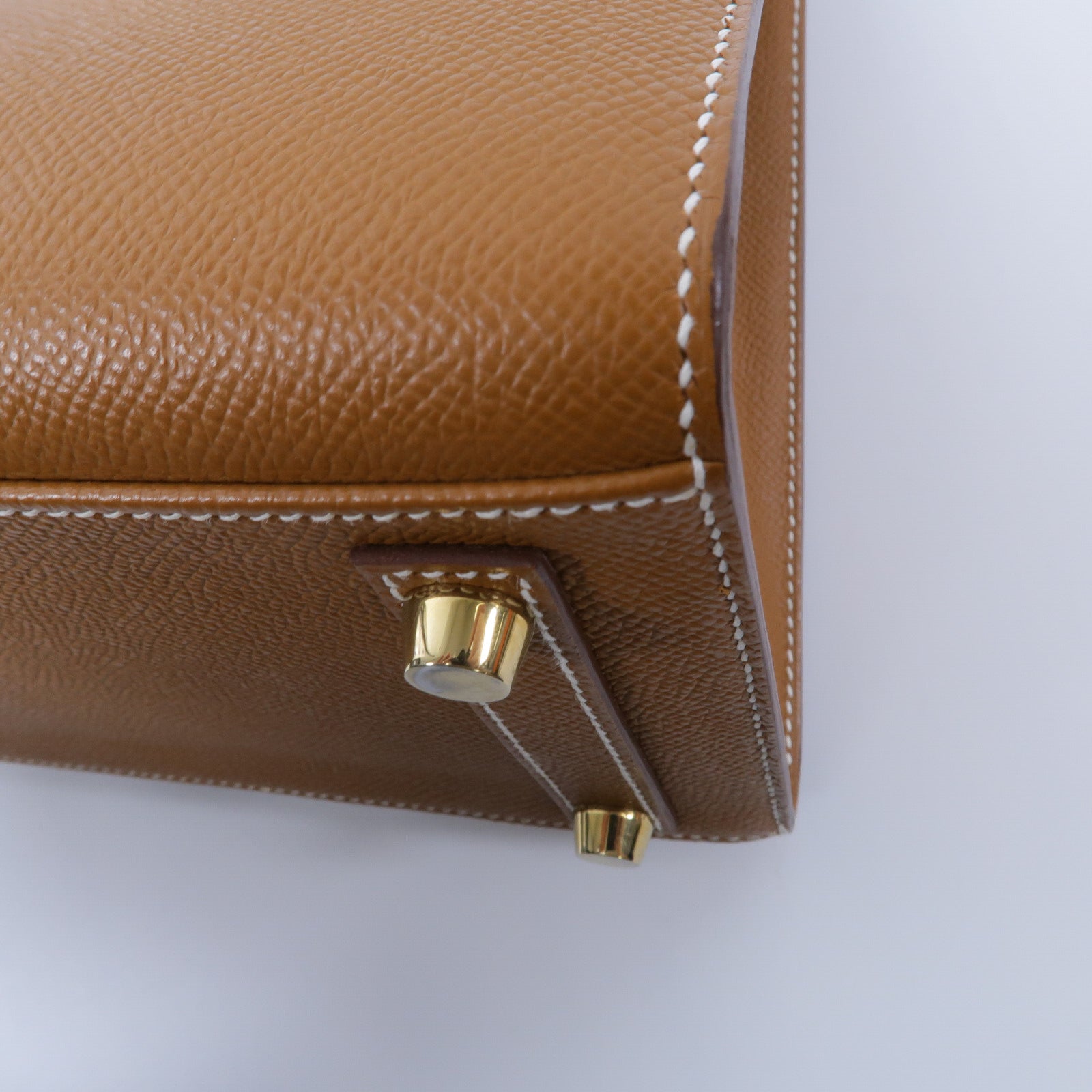 HERMES Epsom皮革Birkin 25手挽袋Gold