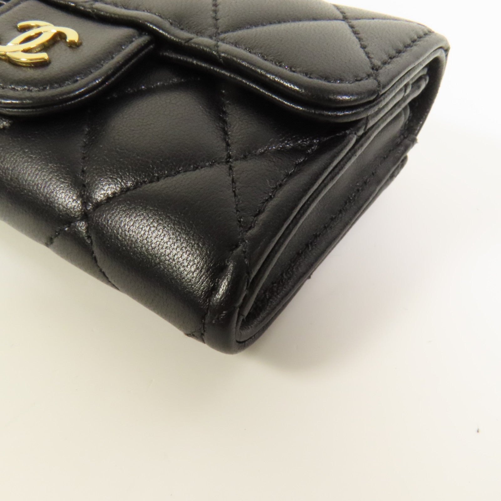 CHANEL 羊皮皮革Card Case金扣卡片套