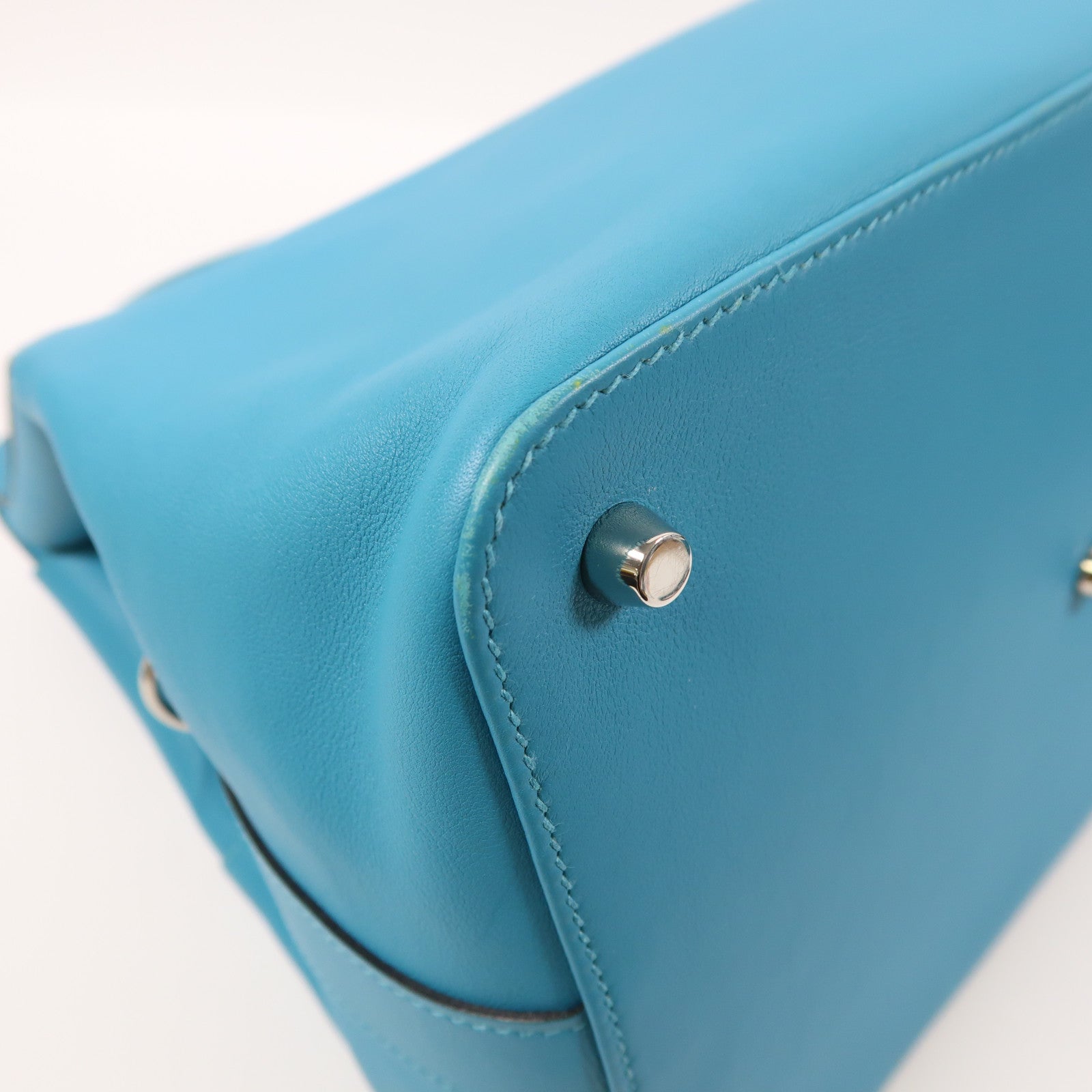 HERMES Swift皮革Toolbox 26銀扣手挽肩背兩用袋