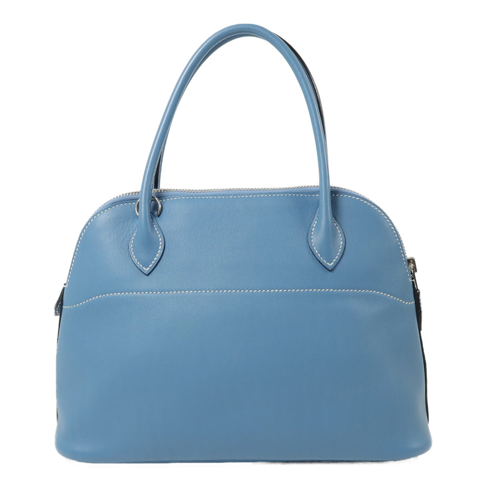 HERMES Swift皮革Bolide 27手挽肩背兩用袋Blue Jean