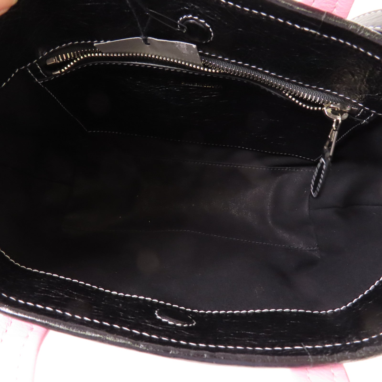 BALENCIAGA 牛皮皮革Barbes Bag銀扣手挽肩背兩用袋