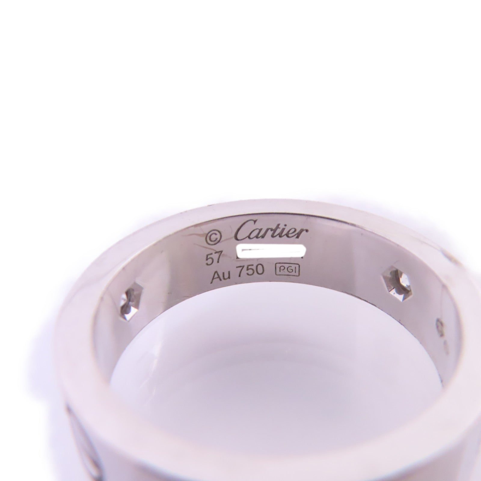 CARTIER (PRICE DOWN) Diamond Love Ring Cartier#57/US#7.75 18K White Gold