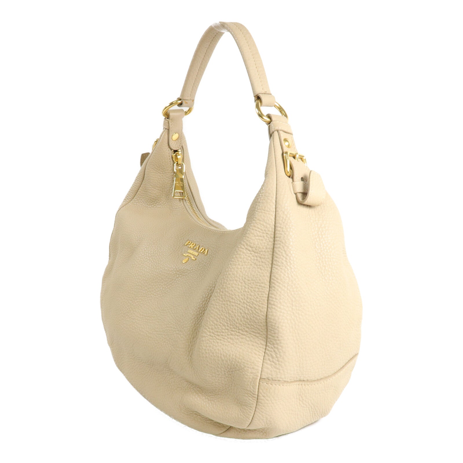 PRADA 牛皮皮革Vitello Daino Hobo Bag肩背袋