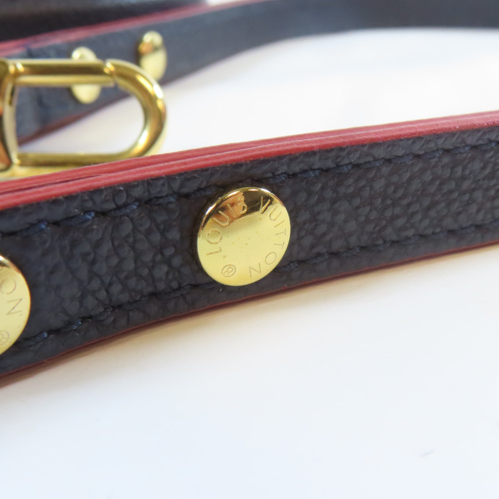 LOUIS VUITTON Monogram Empreinte Noe Noe MM金扣手挽肩背兩用袋深藍色